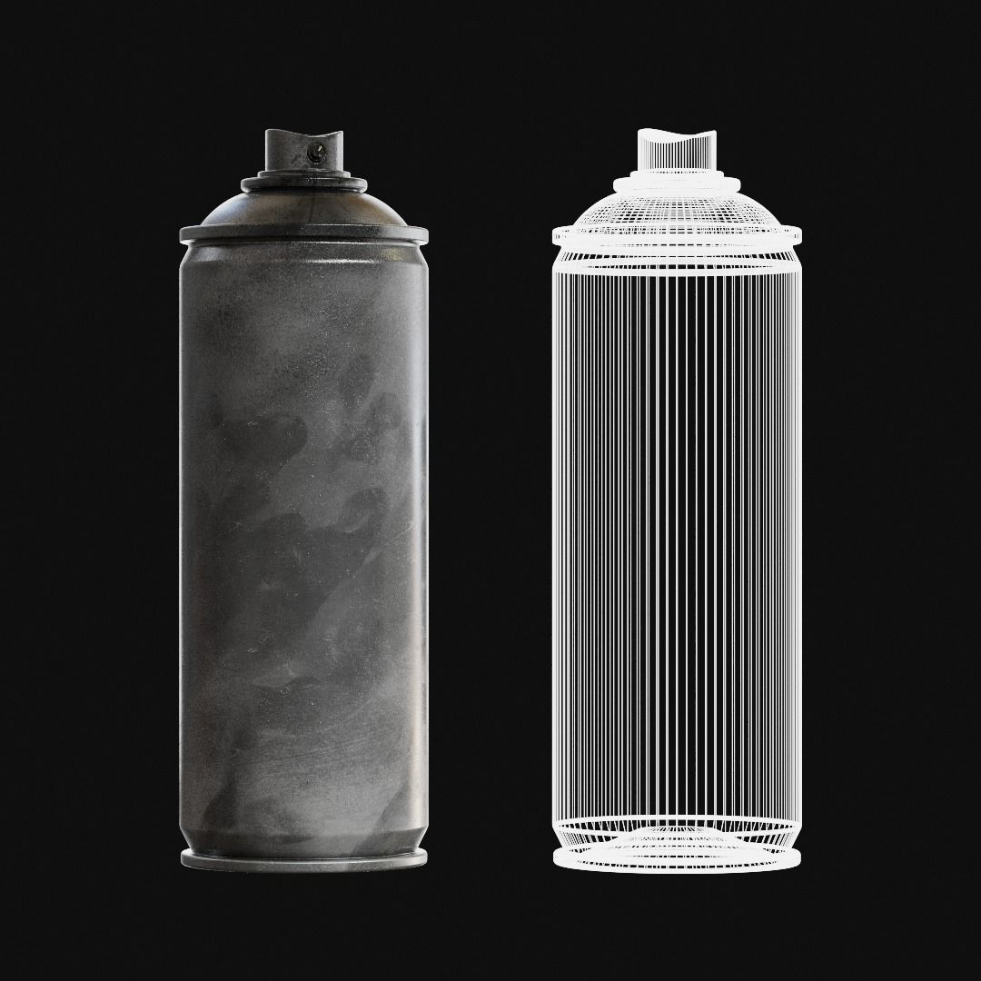 Spray Can - No Label 3D model_2