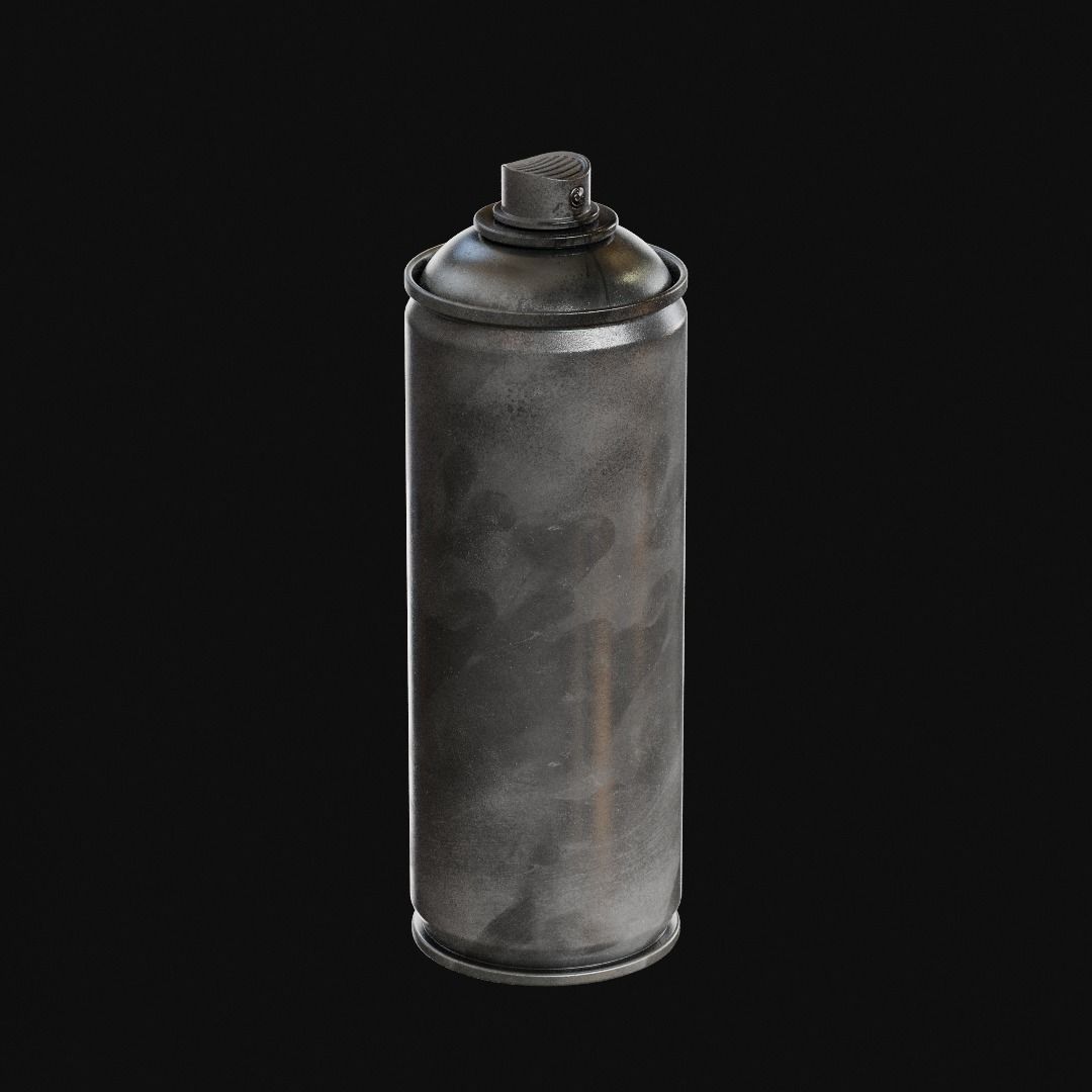 Spray Can - No Label 3D model_1