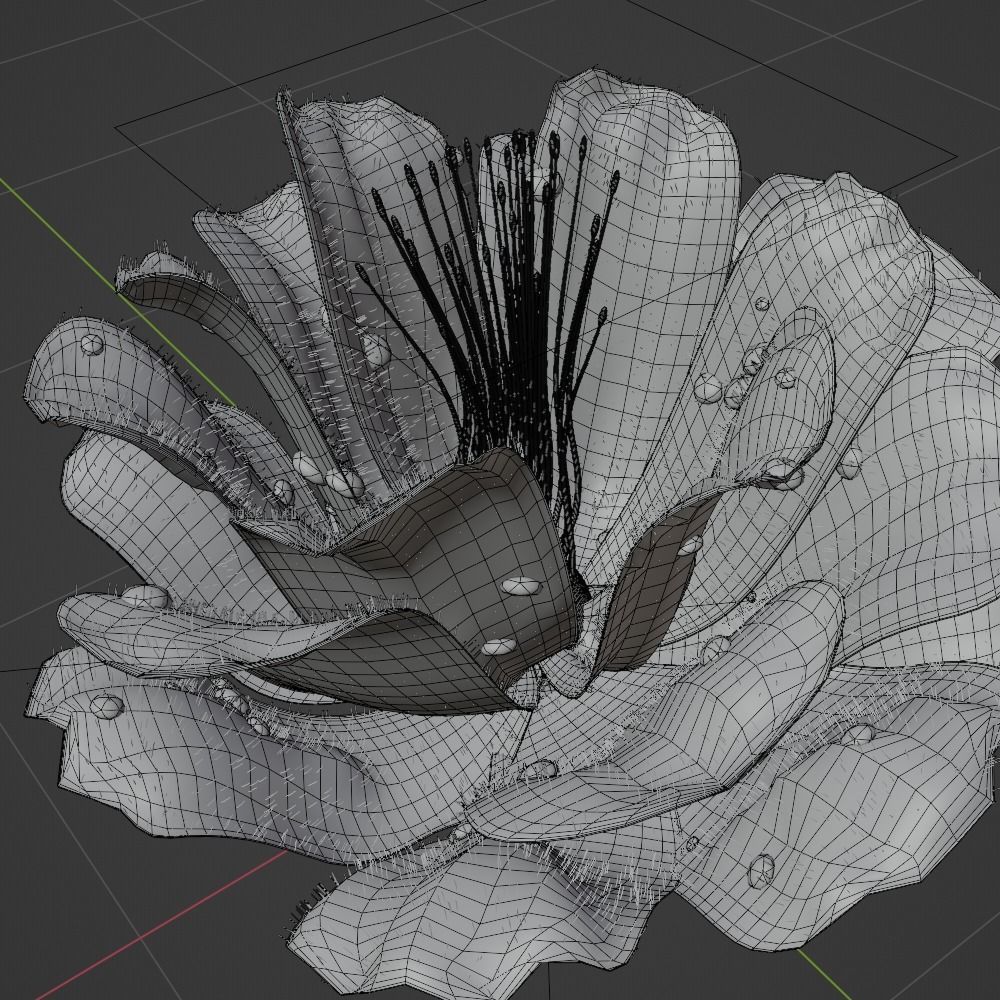 Unique Flower 12 3D model_4