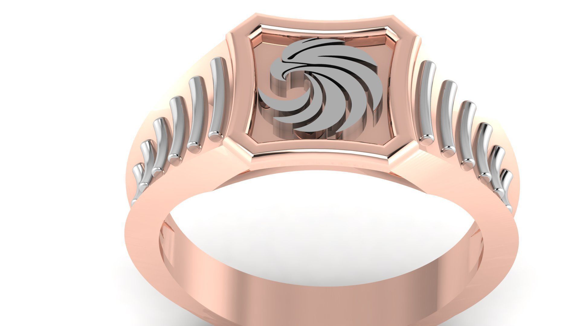 EAGLE GENTS RING FOR ALL CAM MACHINE 3D print model_3