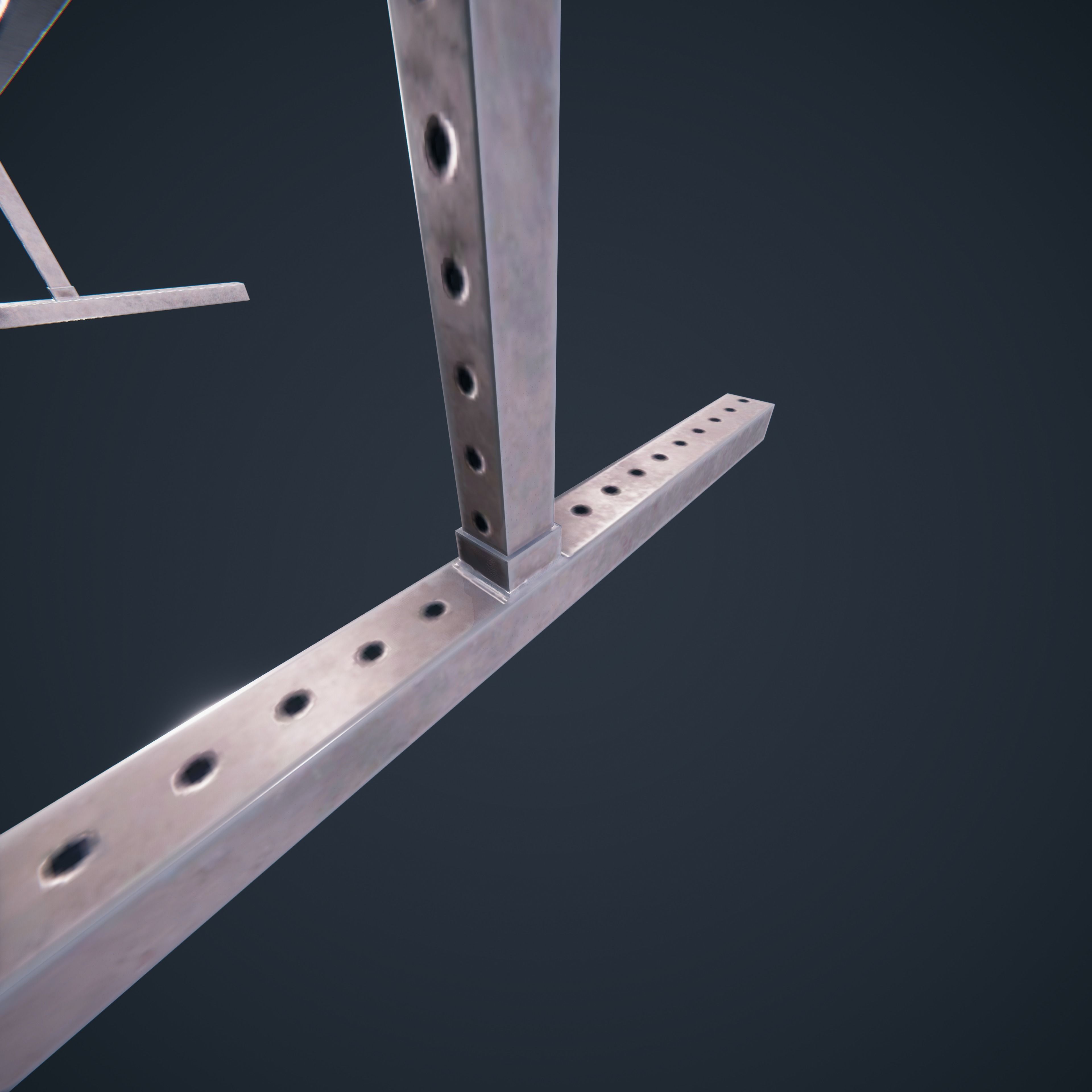 Traffic Road Block  Low-poly 3D model_13