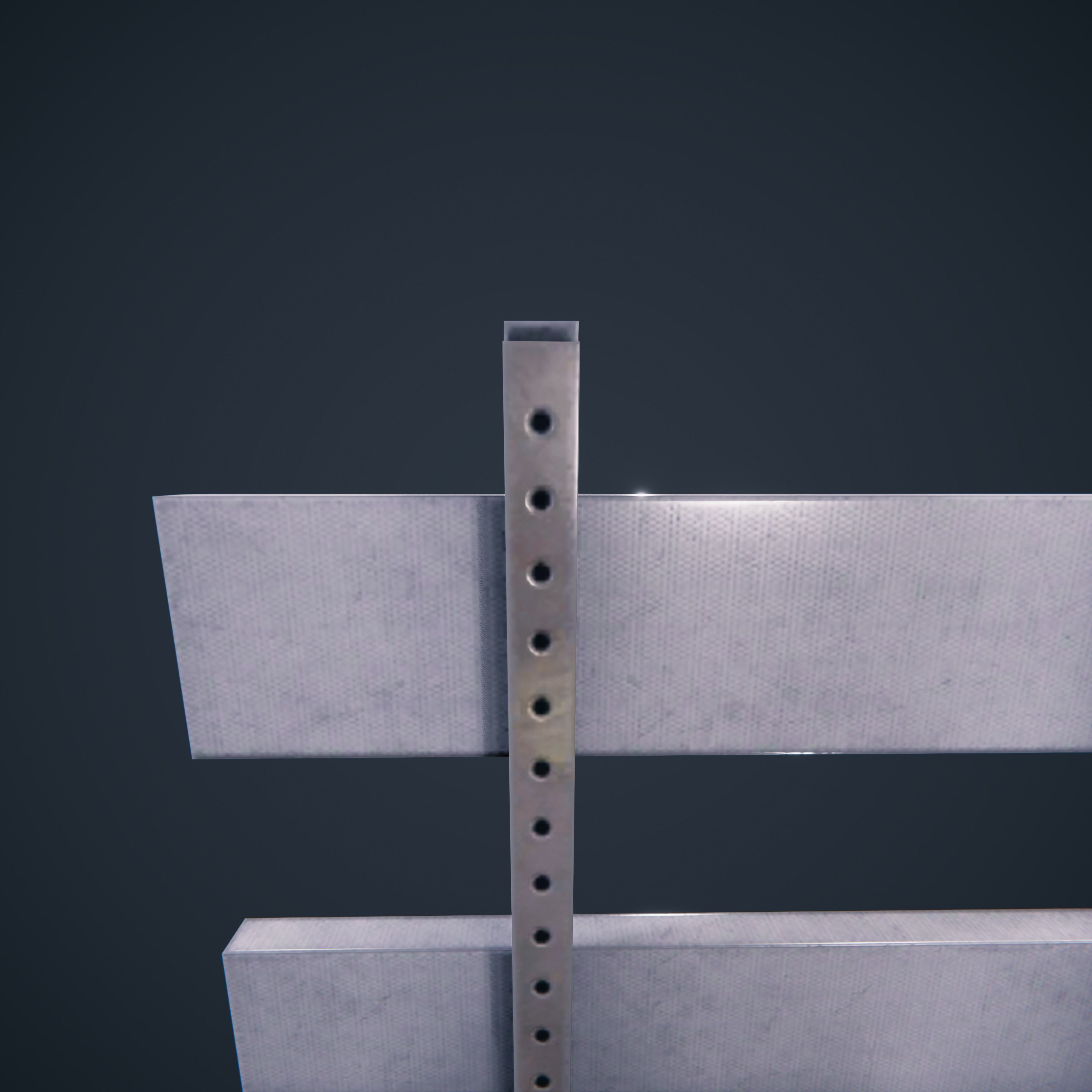 Traffic Road Block  Low-poly 3D model_12