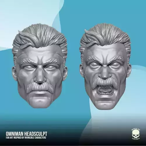 Omniman Fan Art Head 3D printable File 3D print model