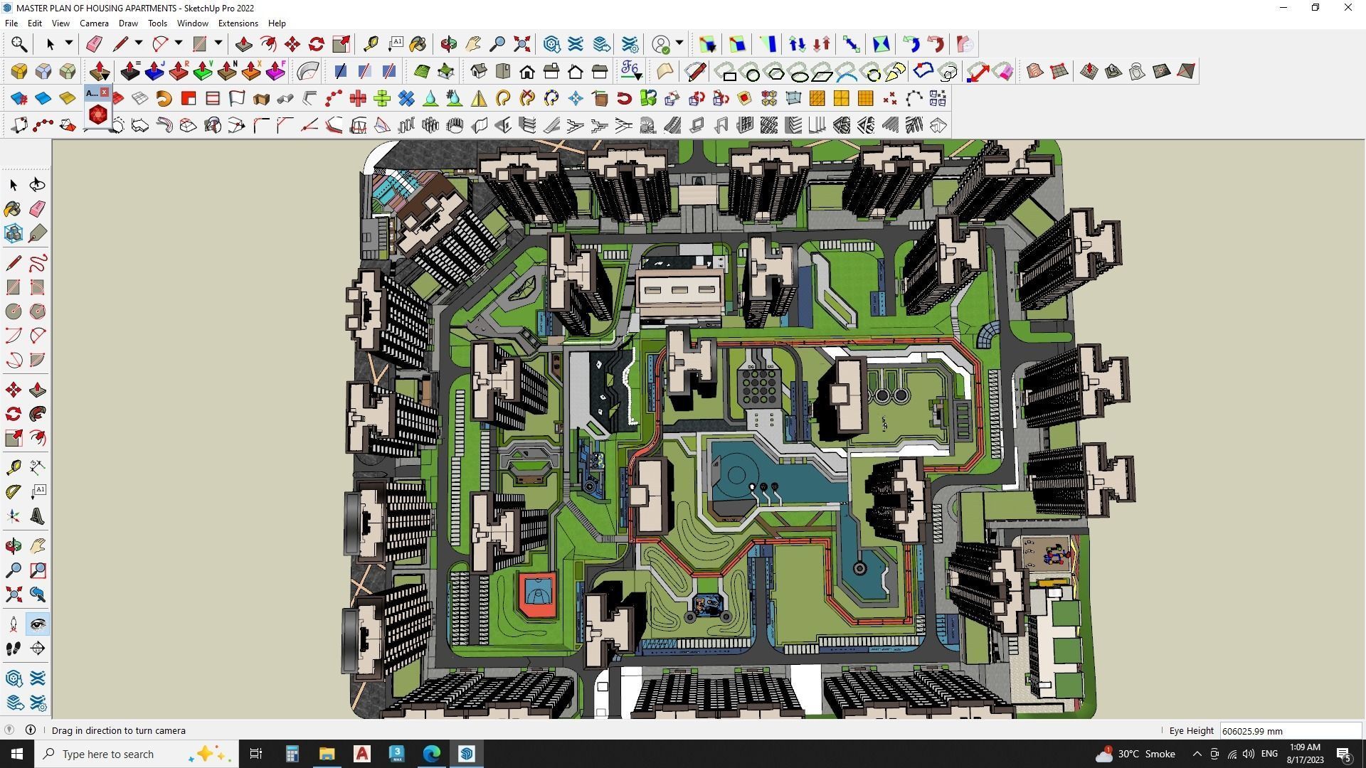 MASTER PLAN OF HOUSING APARTMENTS 3D model_3