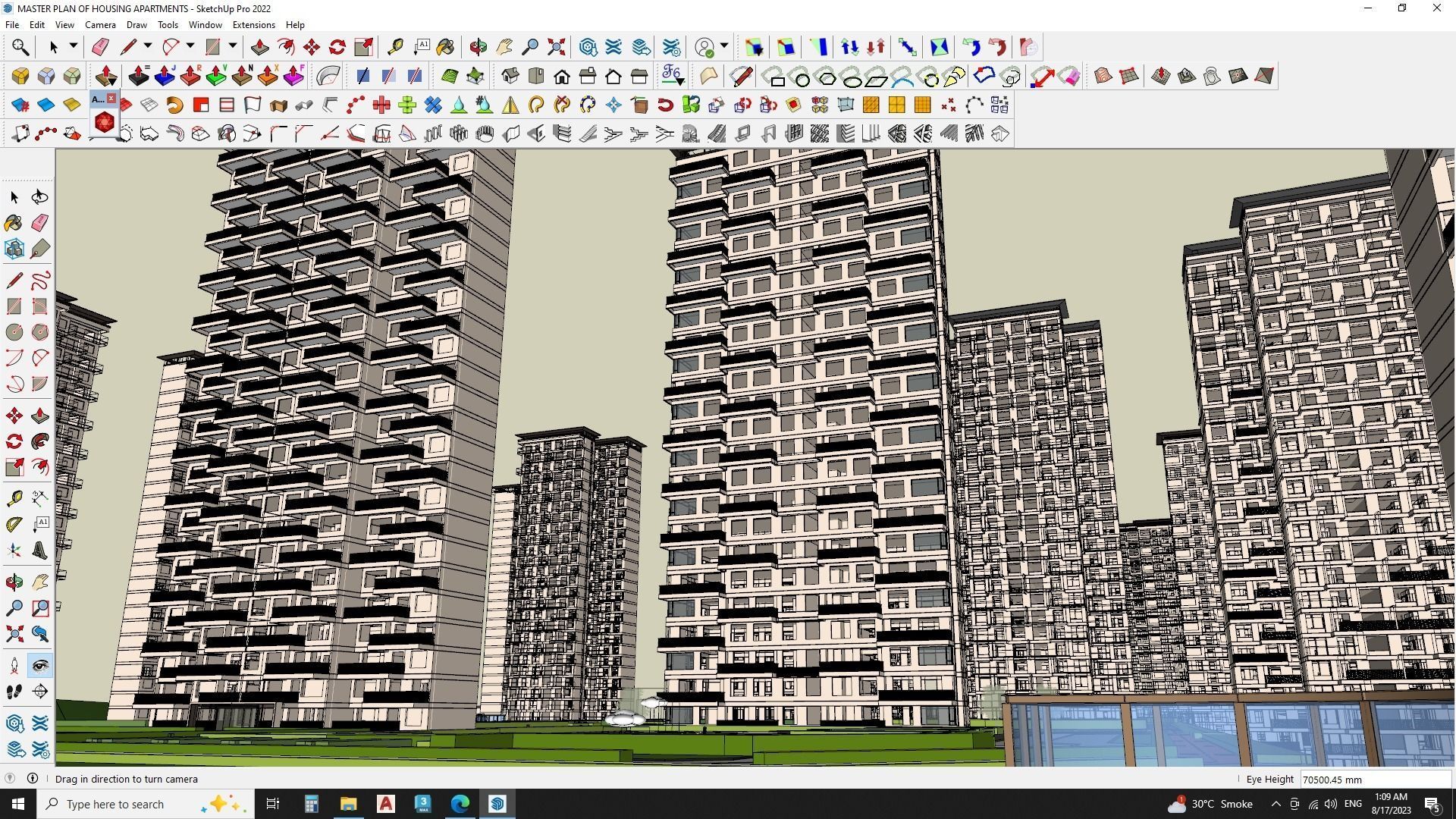 MASTER PLAN OF HOUSING APARTMENTS 3D model_10