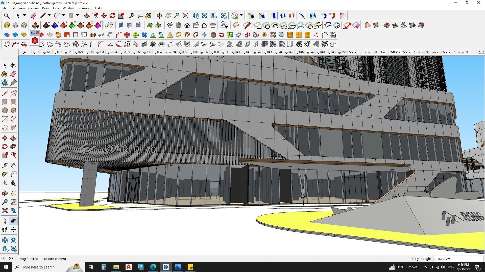 Modern shopping mall with hotel 3D model_11