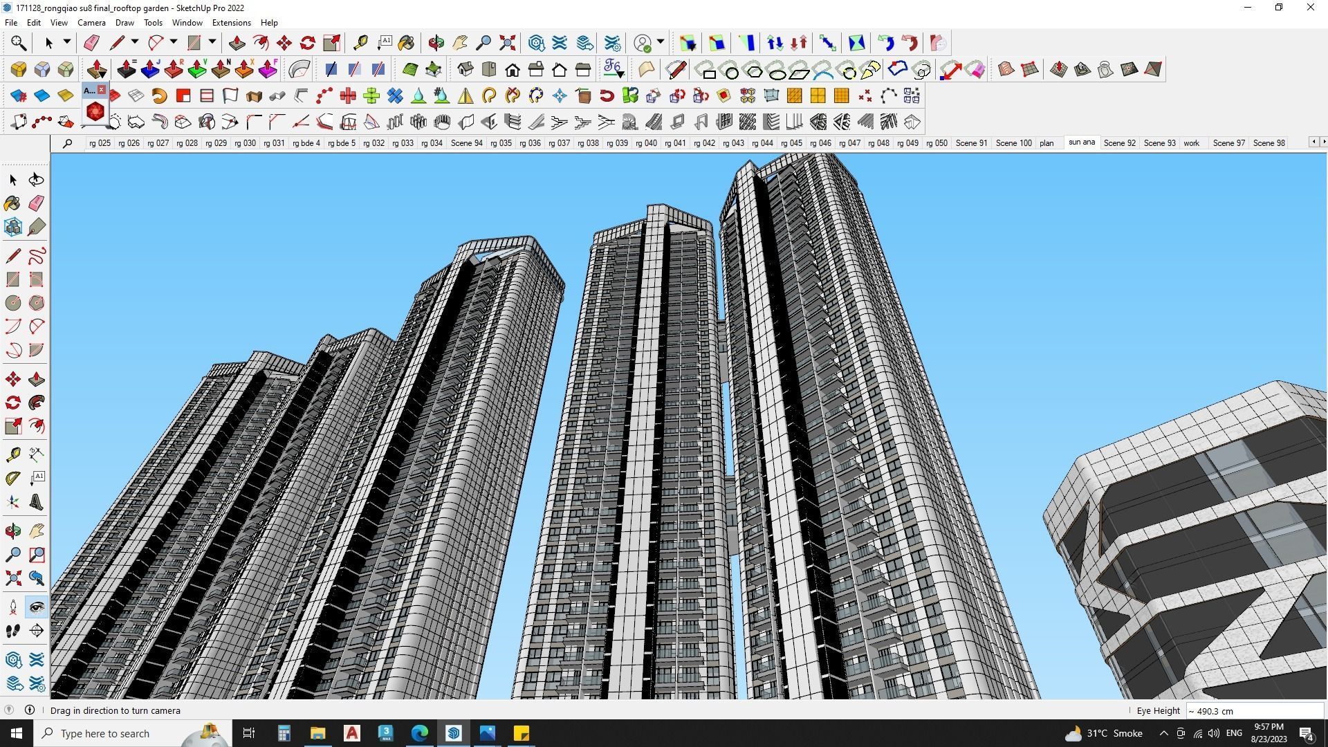 Modern shopping mall with hotel 3D model_16