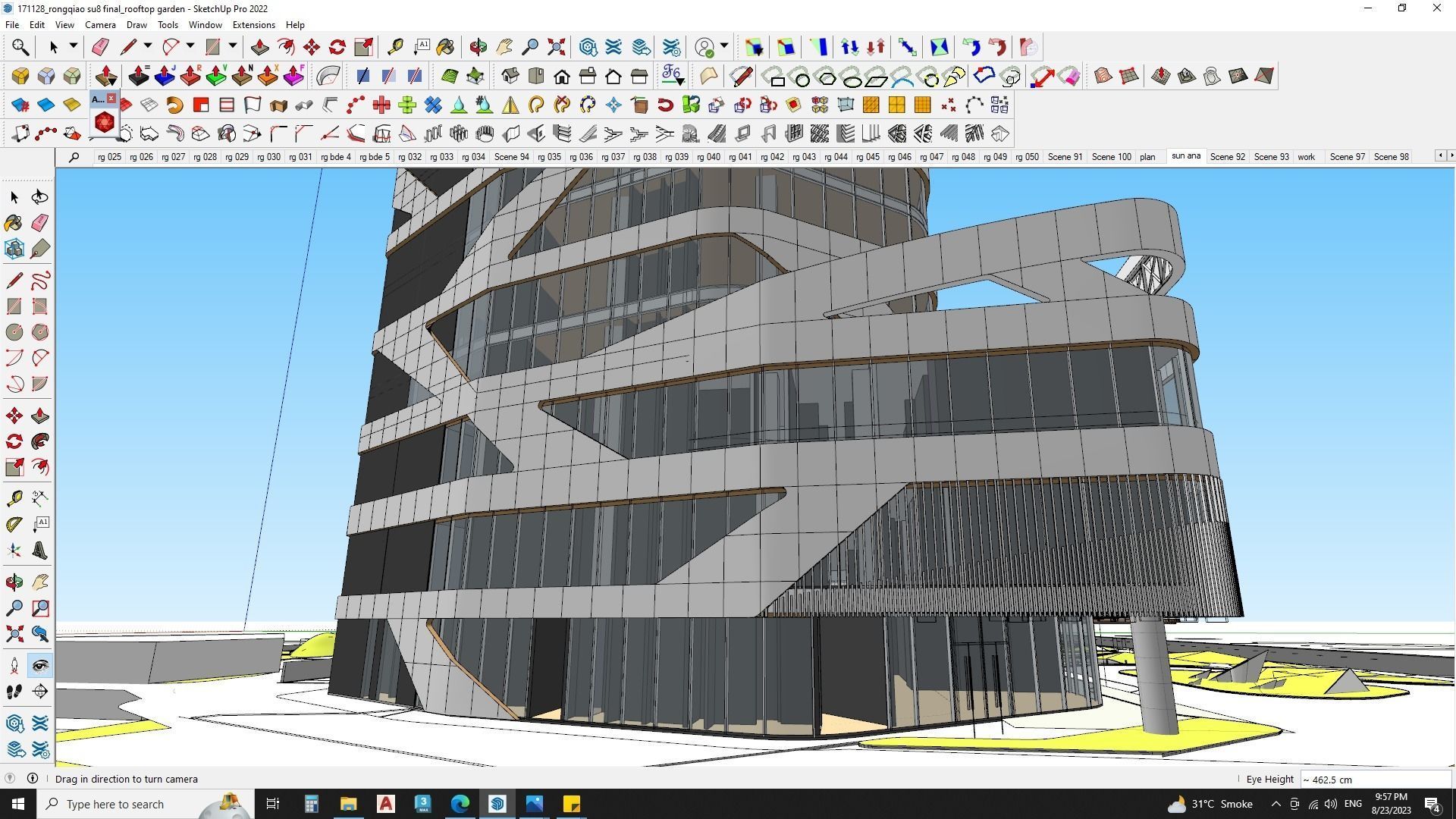Modern shopping mall with hotel 3D model_13