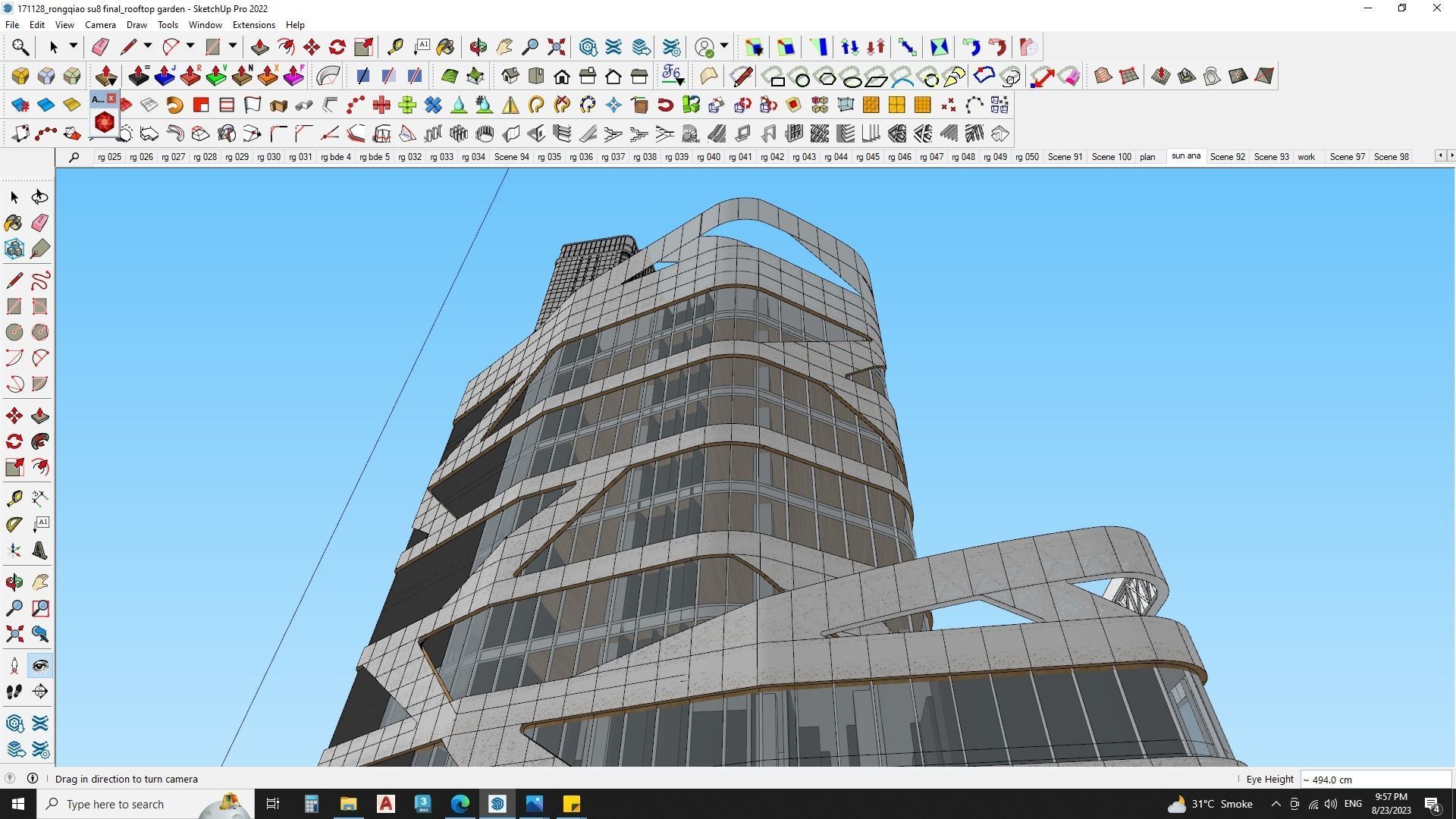Modern shopping mall with hotel 3D model_14