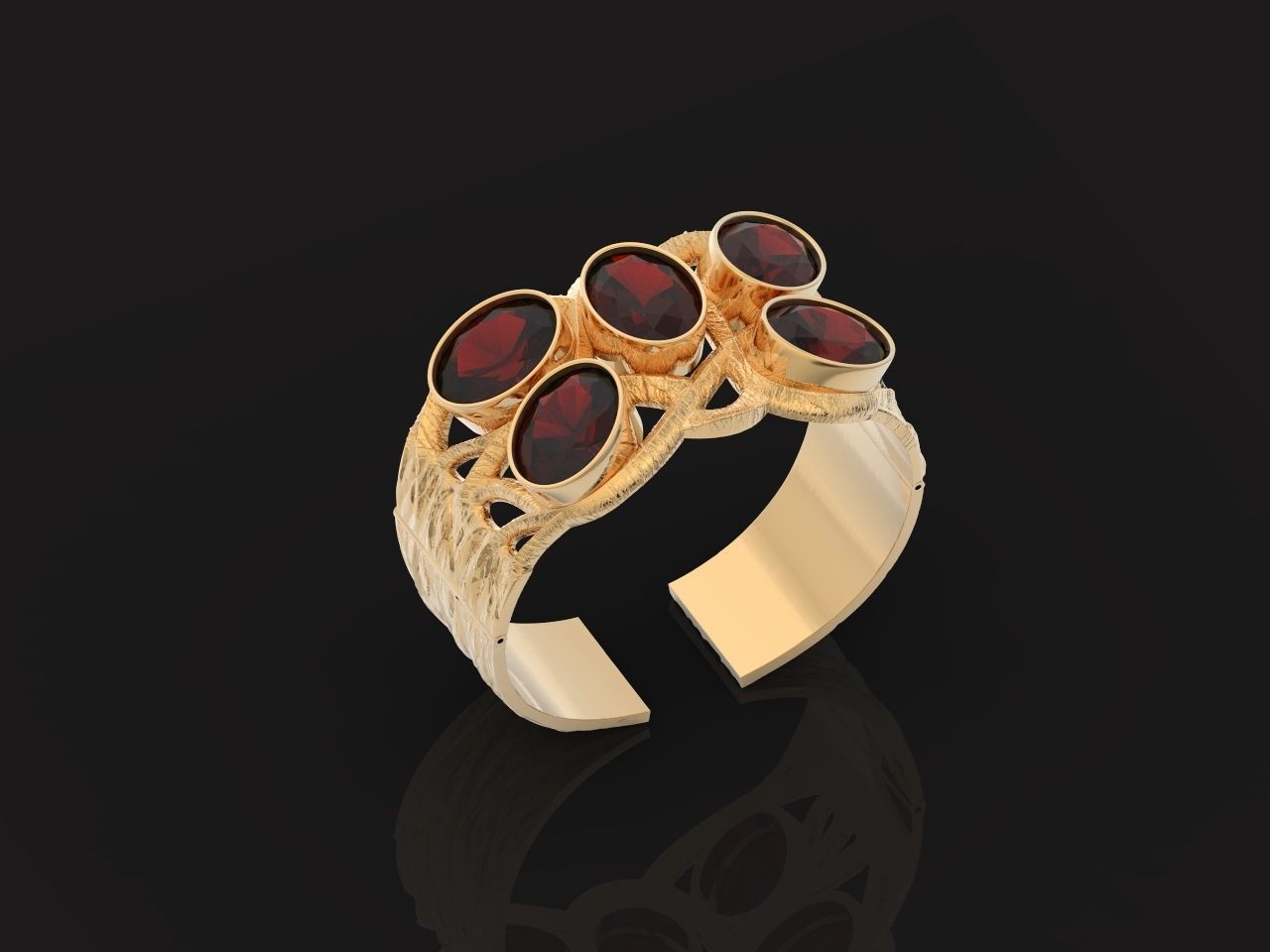 large massive tree branch bracelet 892 3D print model_27