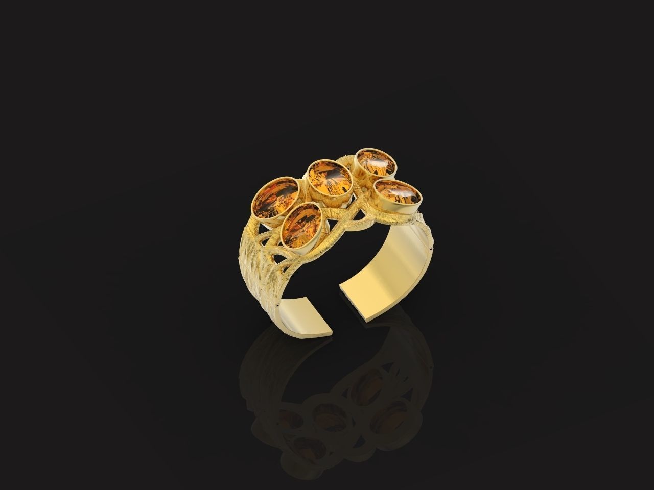 large massive tree branch bracelet 892 3D print model_29