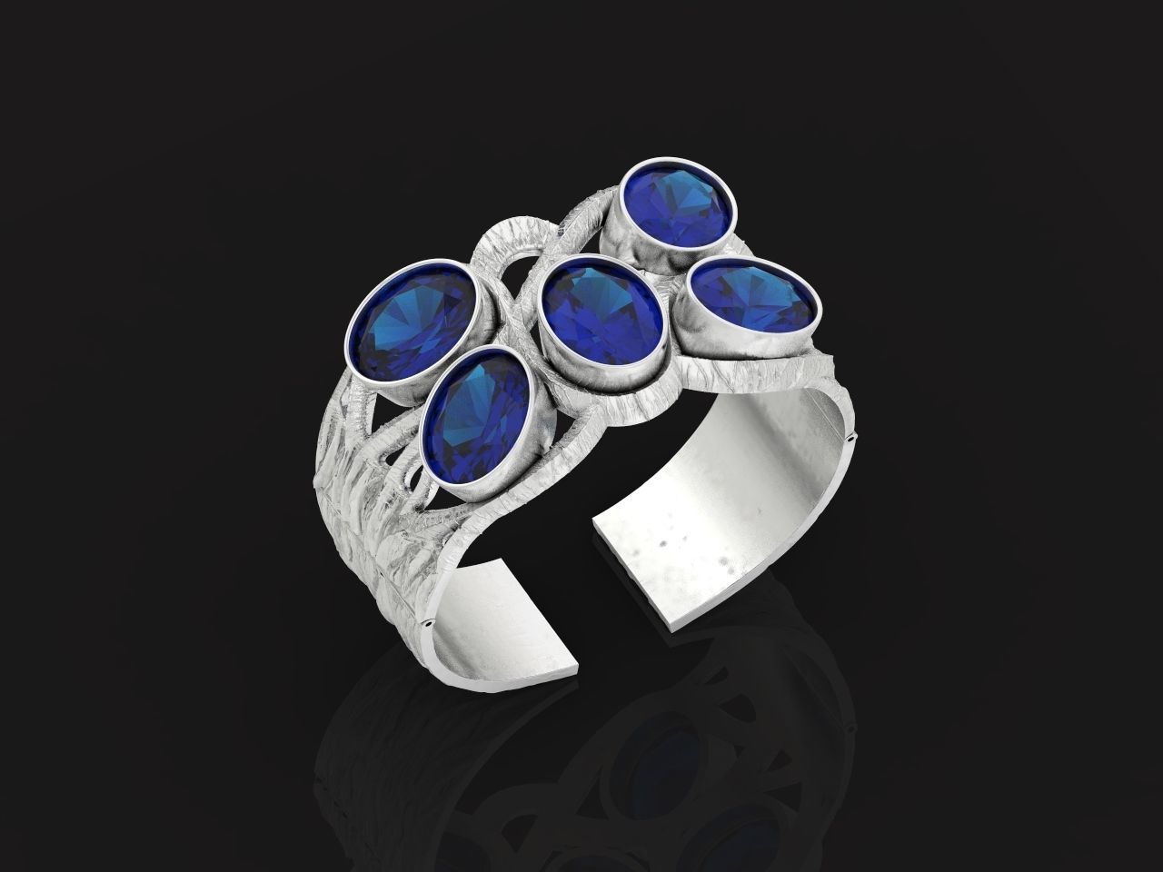 large massive tree branch bracelet 892 3D print model_31