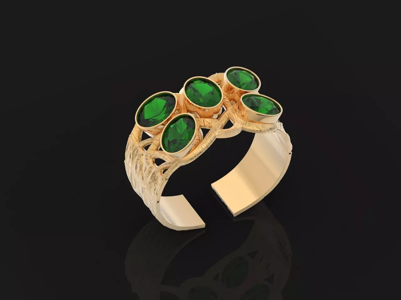 large massive tree branch bracelet 892 3D print model_0