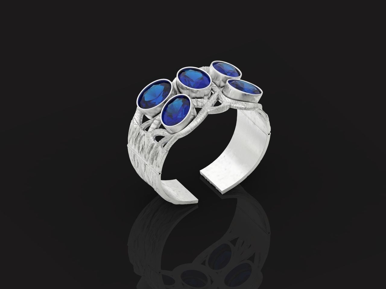 large massive tree branch bracelet 892 3D print model_30