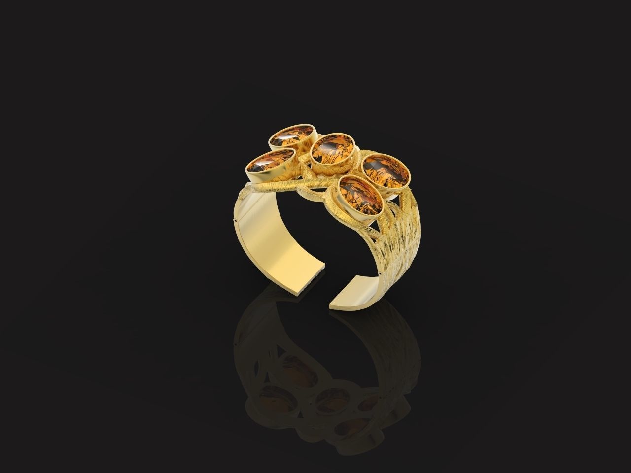 large massive tree branch bracelet 892 3D print model_36