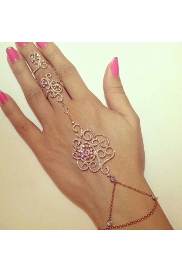 trendy chain link bracelet ring 898 3D print model_15