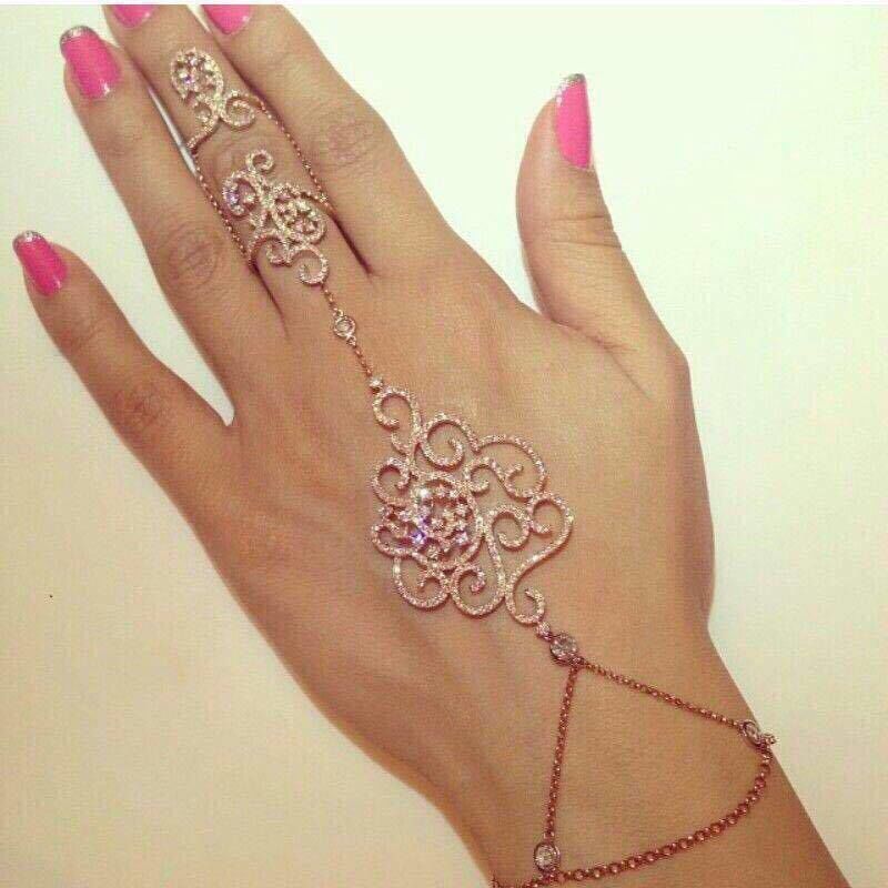 trendy chain link bracelet ring 898 3D print model_28