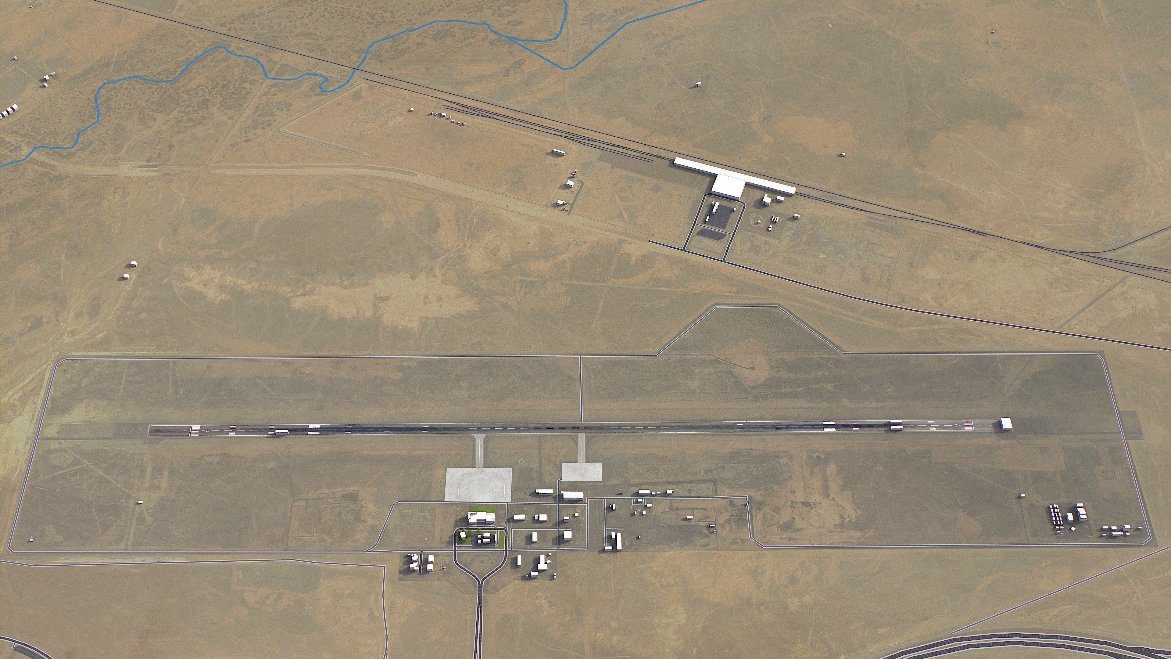 Qurayyat - Gurayat Airport Low-poly 3D model_1