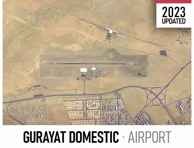 Qurayyat - Gurayat Airport Low-poly 3D model