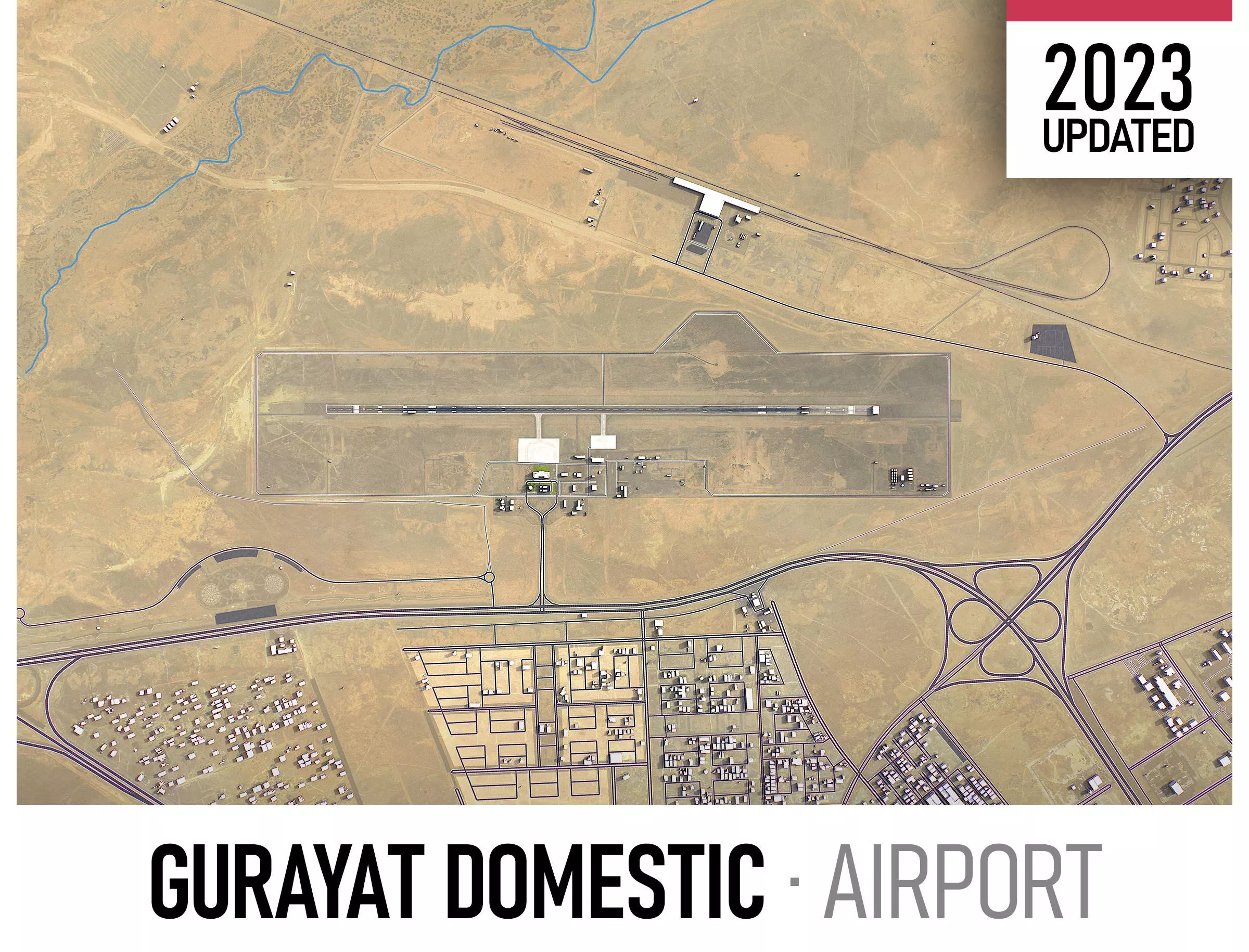 Qurayyat - Gurayat Airport Low-poly 3D model_0