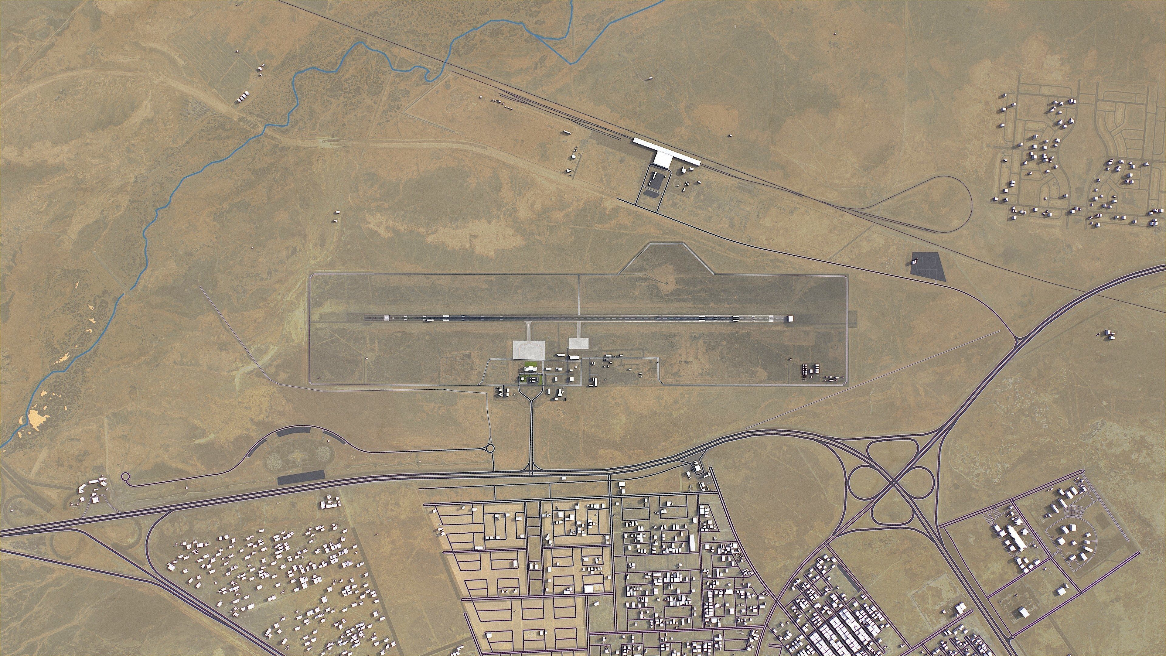Qurayyat - Gurayat Airport Low-poly 3D model_5
