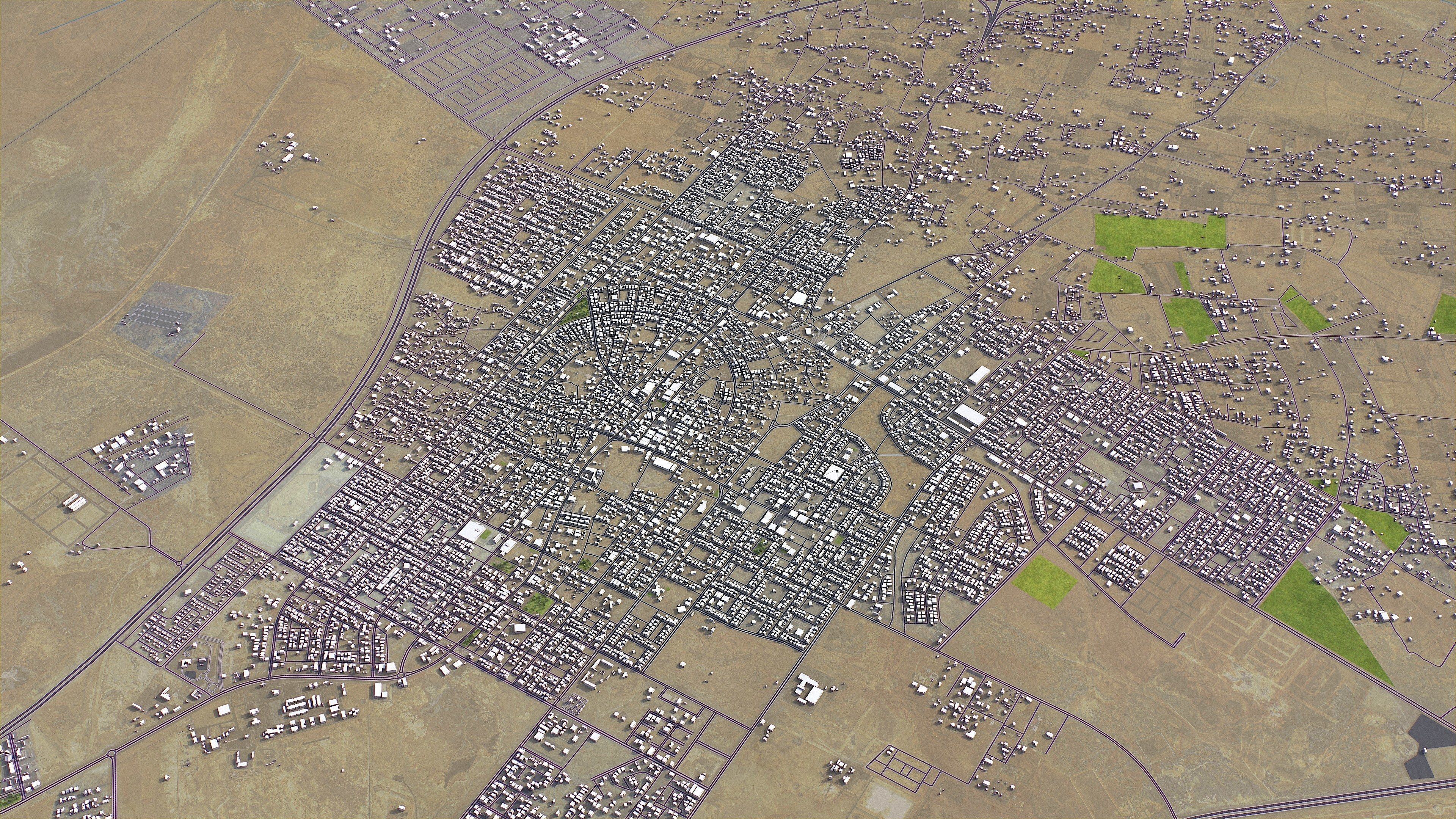 Qurayyat - 3D City Model Low-poly 3D model_7