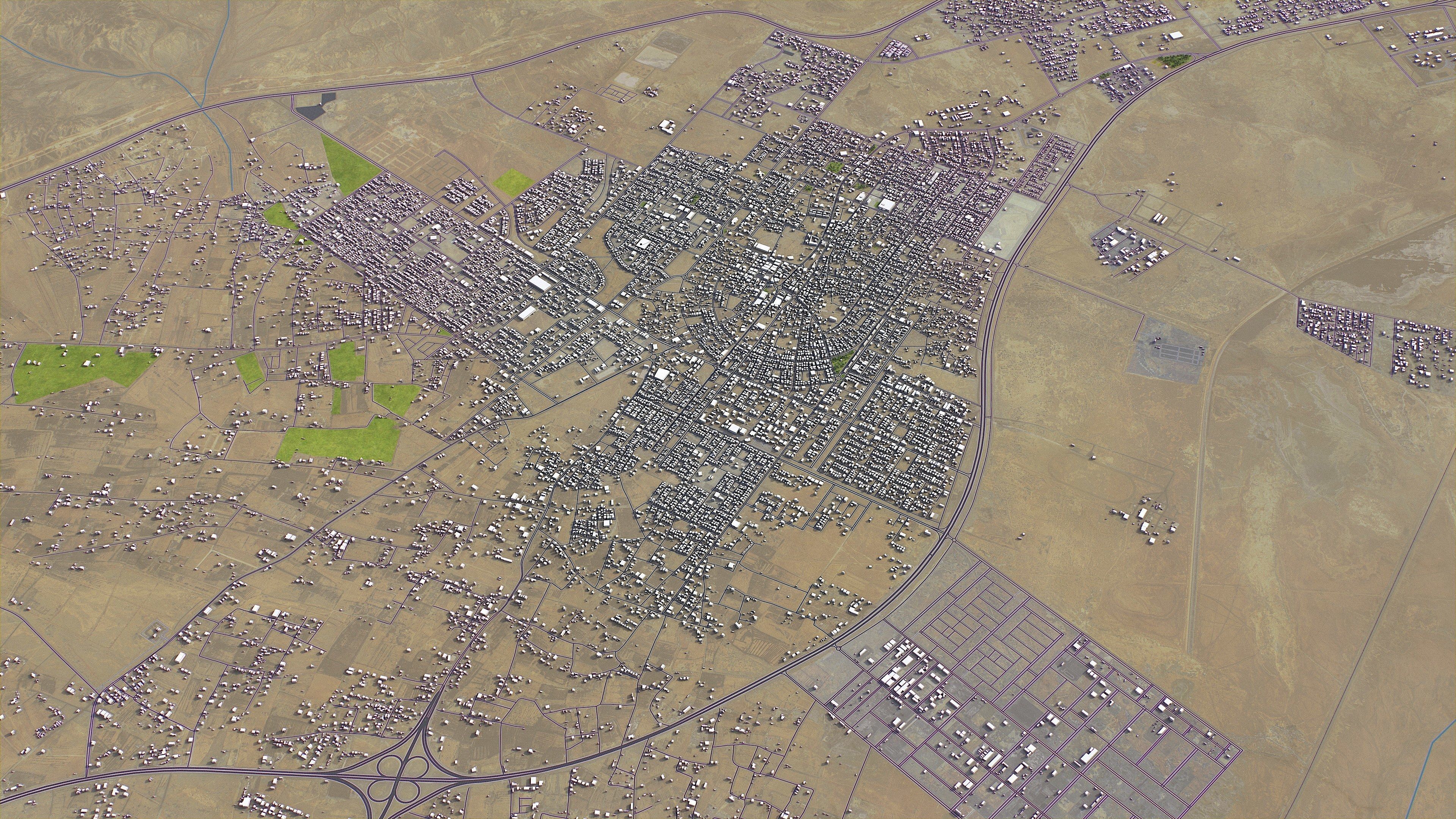 Qurayyat - 3D City Model Low-poly 3D model_9