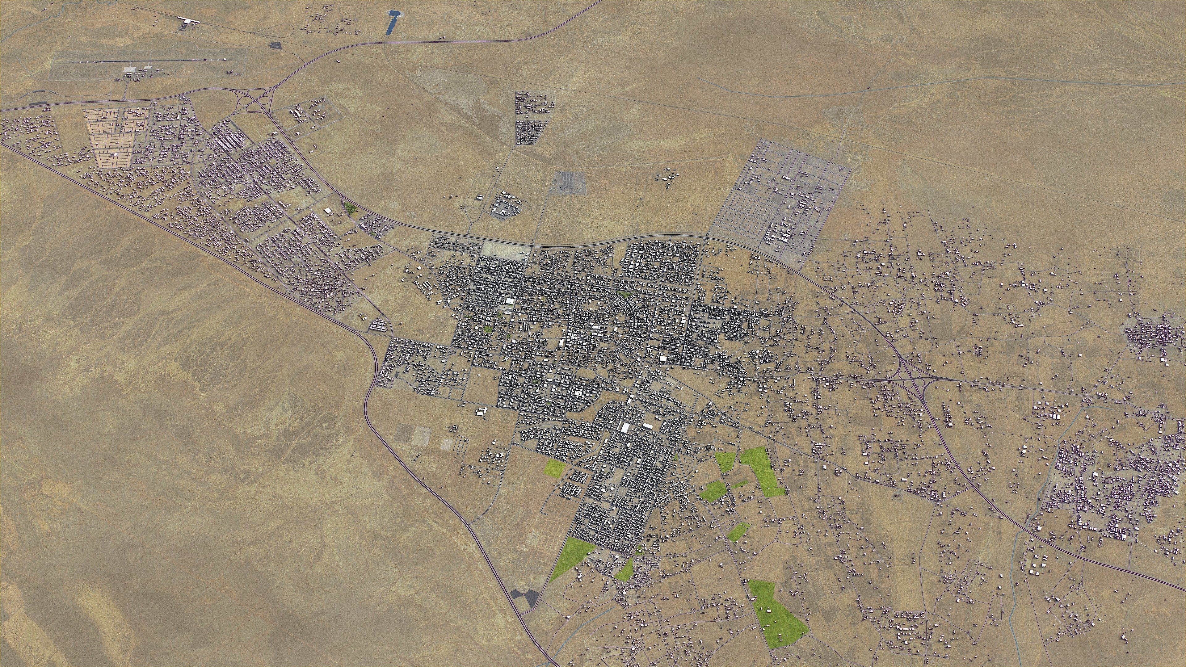 Qurayyat - 3D City Model Low-poly 3D model_10