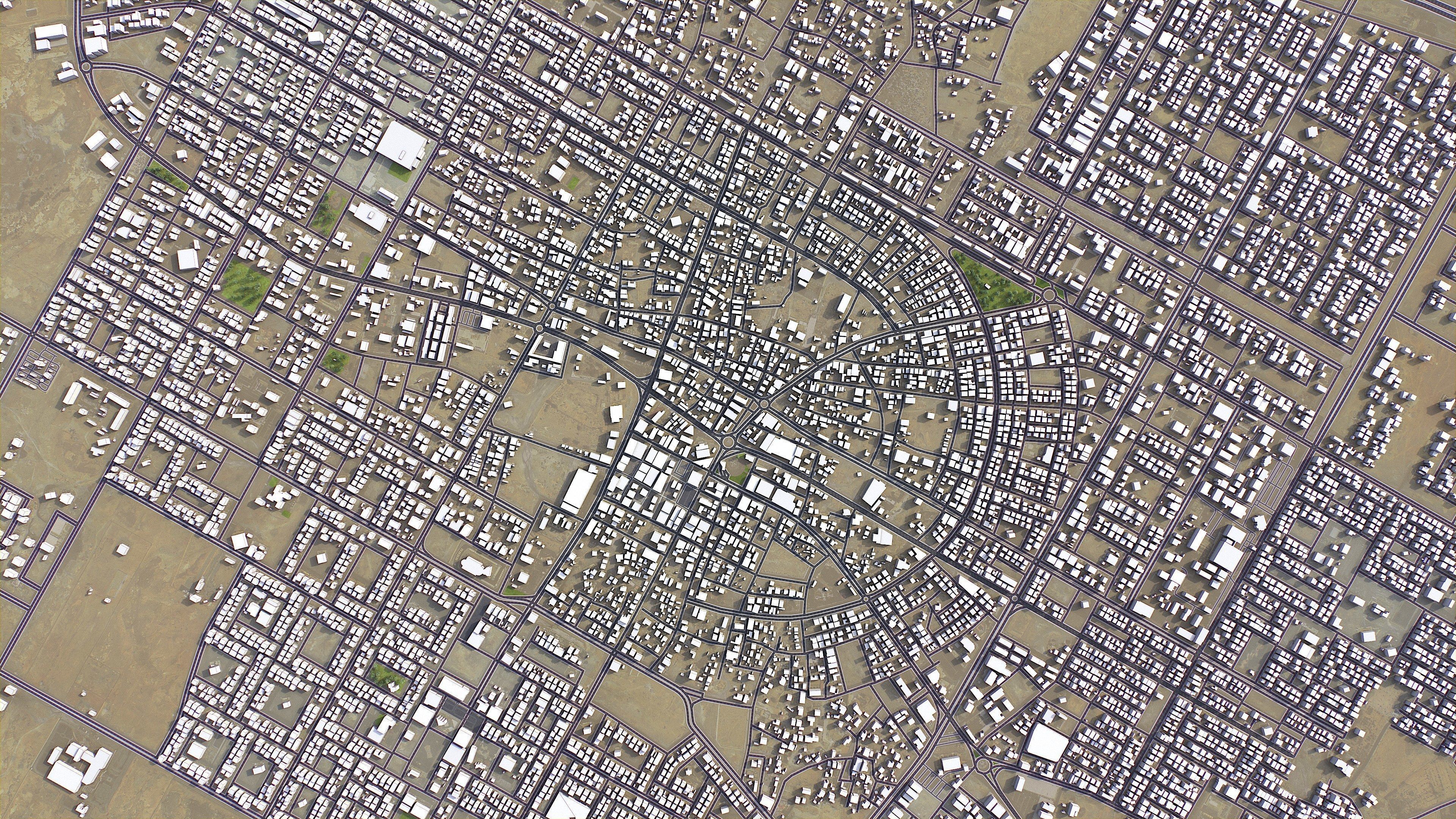 Qurayyat - 3D City Model Low-poly 3D model_5