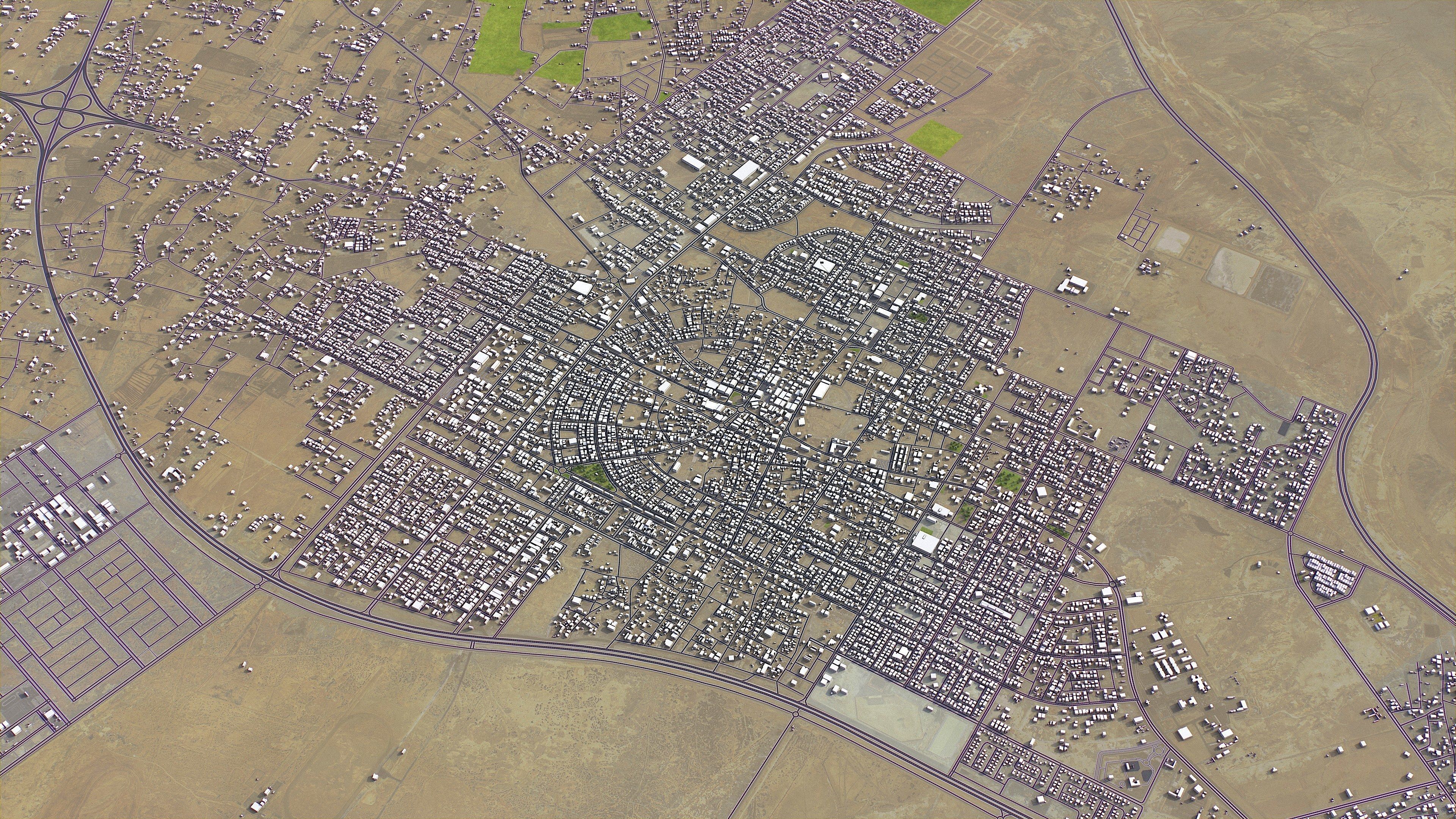 Qurayyat - 3D City Model Low-poly 3D model_8