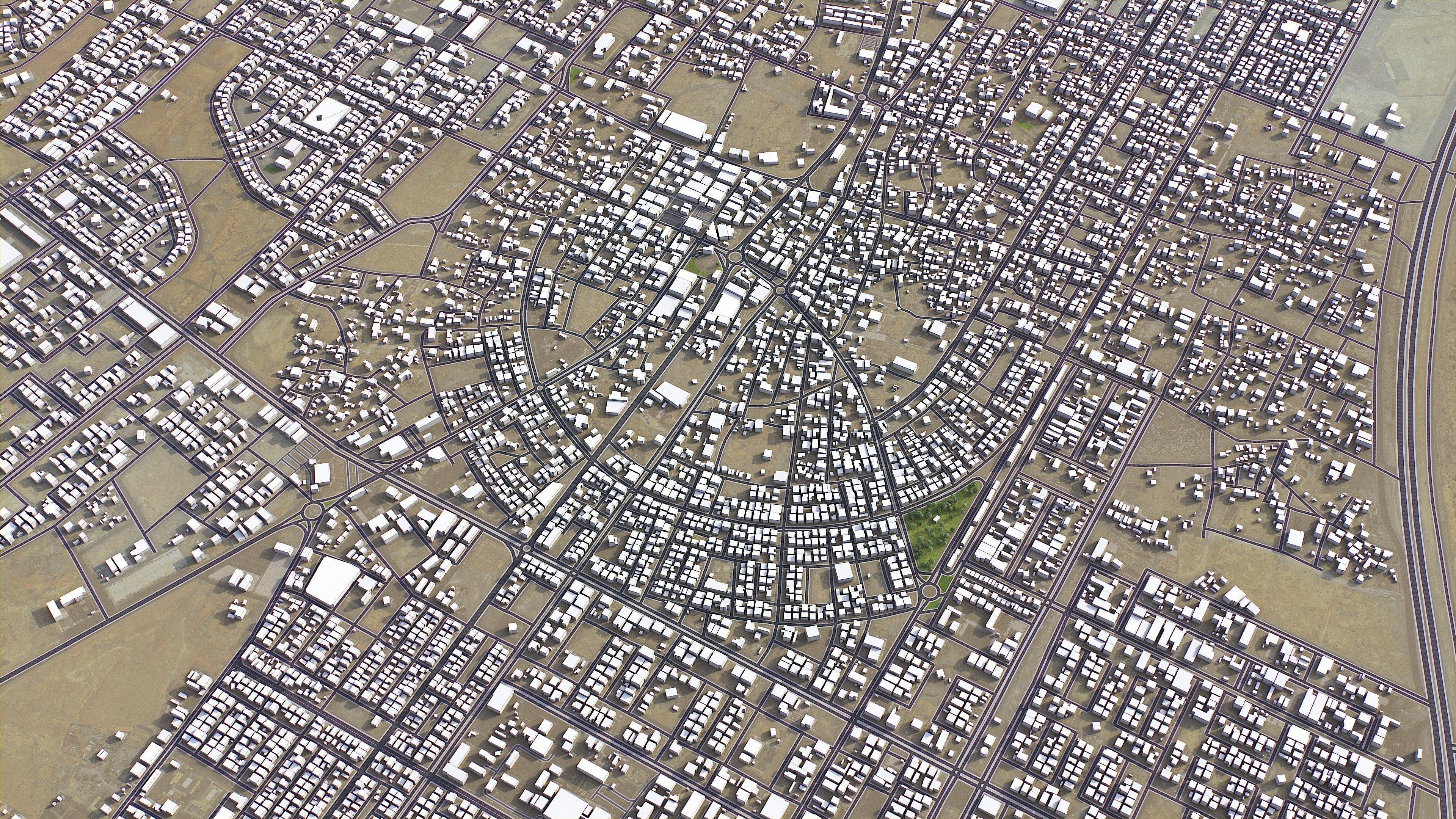 Qurayyat - 3D City Model Low-poly 3D model_4