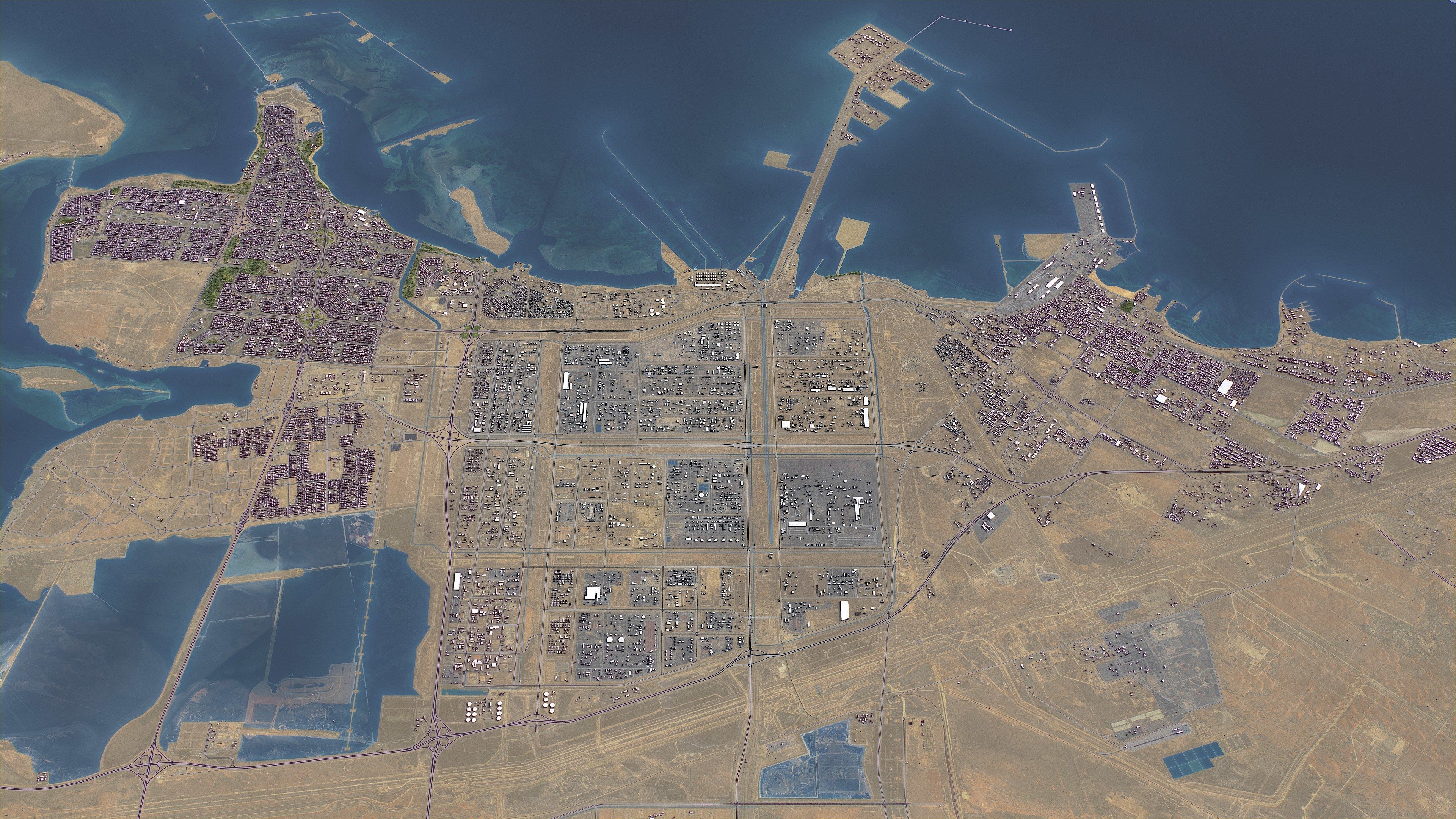 Jubail - 3D City Model Low-poly 3D model_11