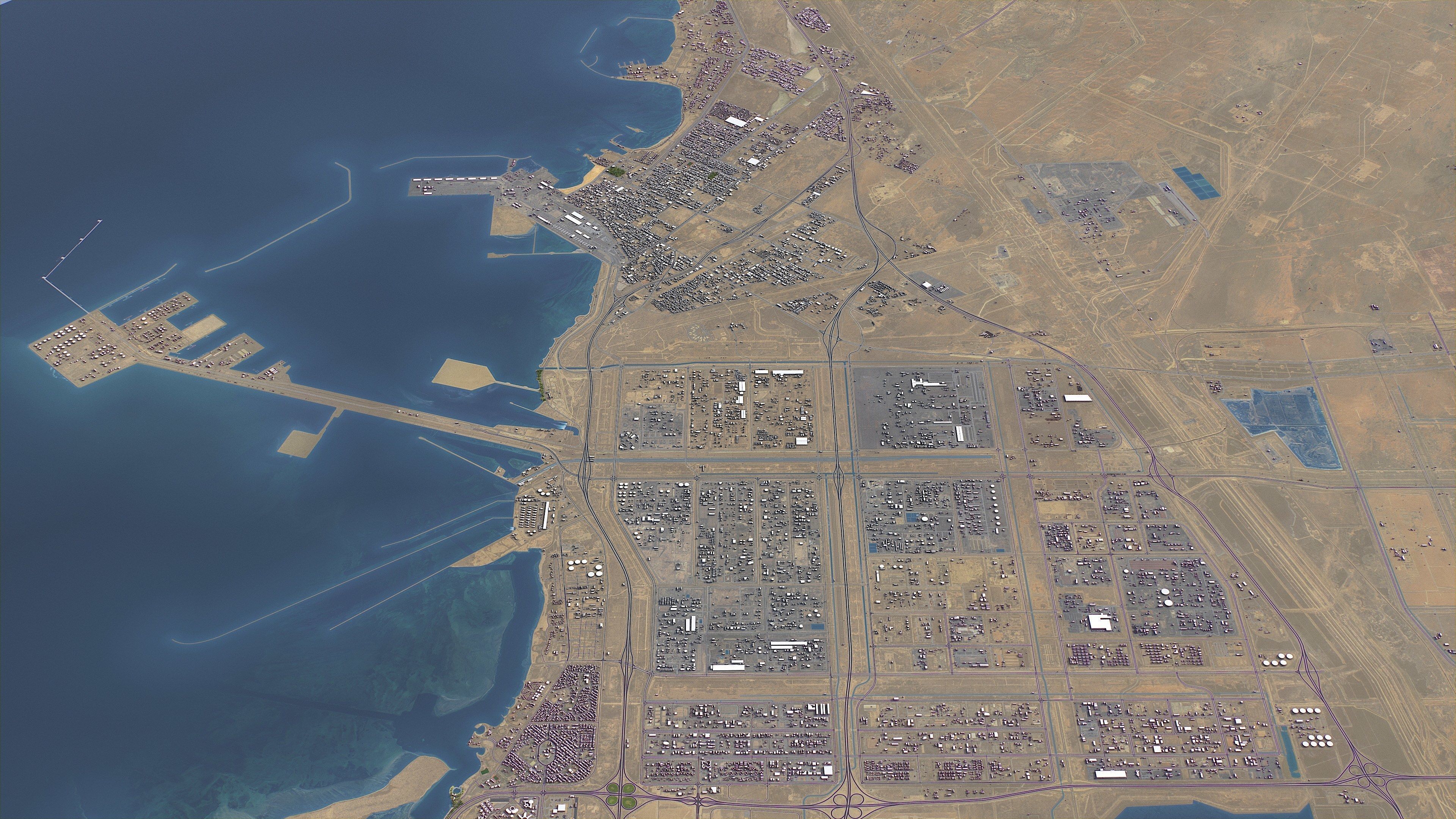 Jubail - 3D City Model Low-poly 3D model_12
