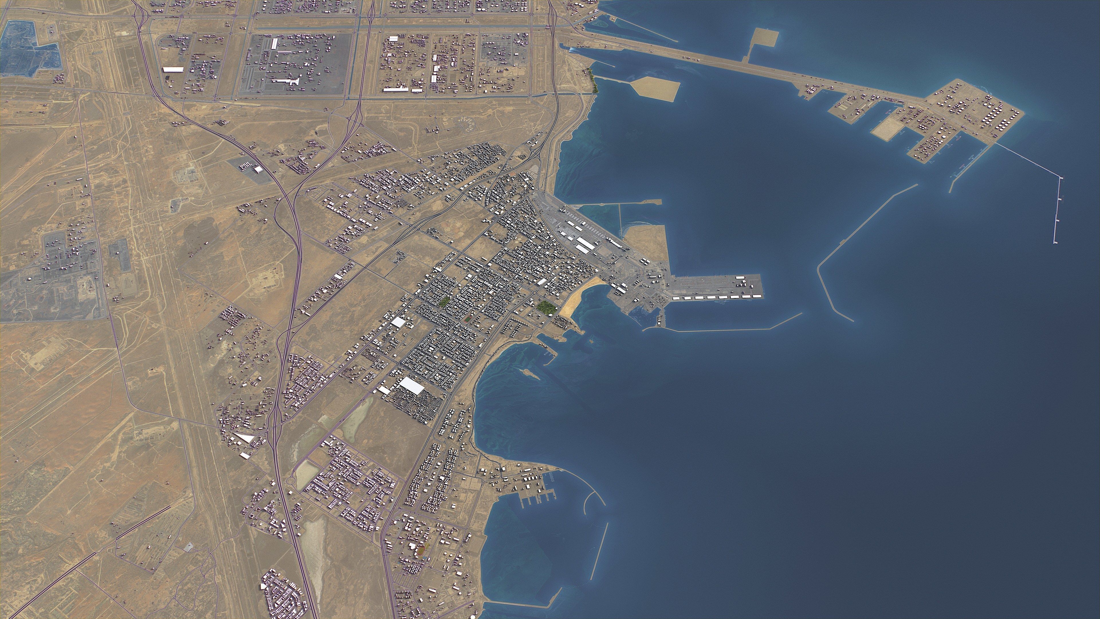 Jubail - 3D City Model Low-poly 3D model_9