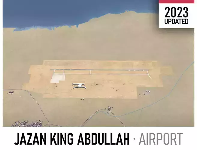 Jizan - New Jazan Airport Low-poly 3D model