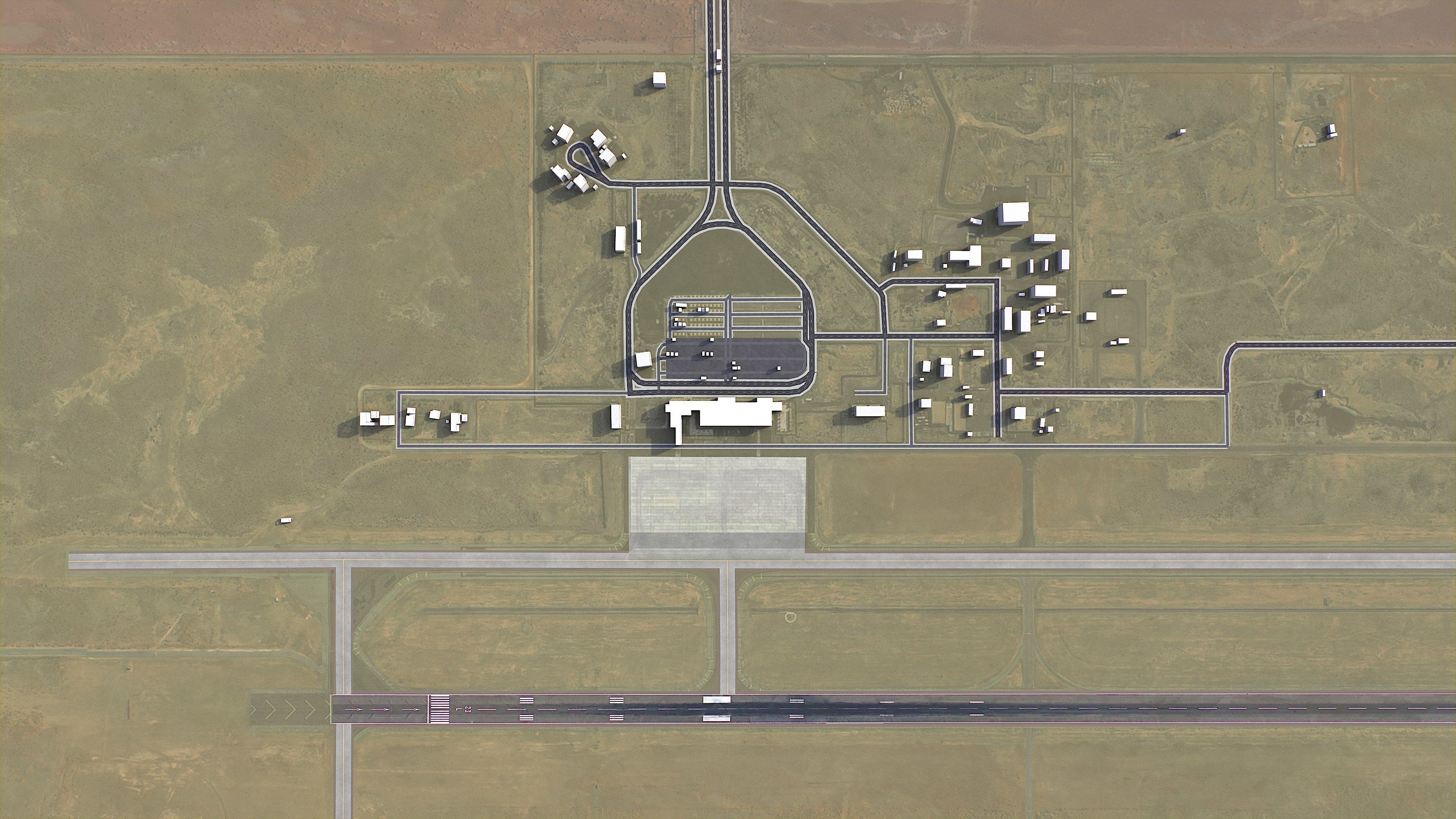 Hofuf Airport Low-poly 3D model_5