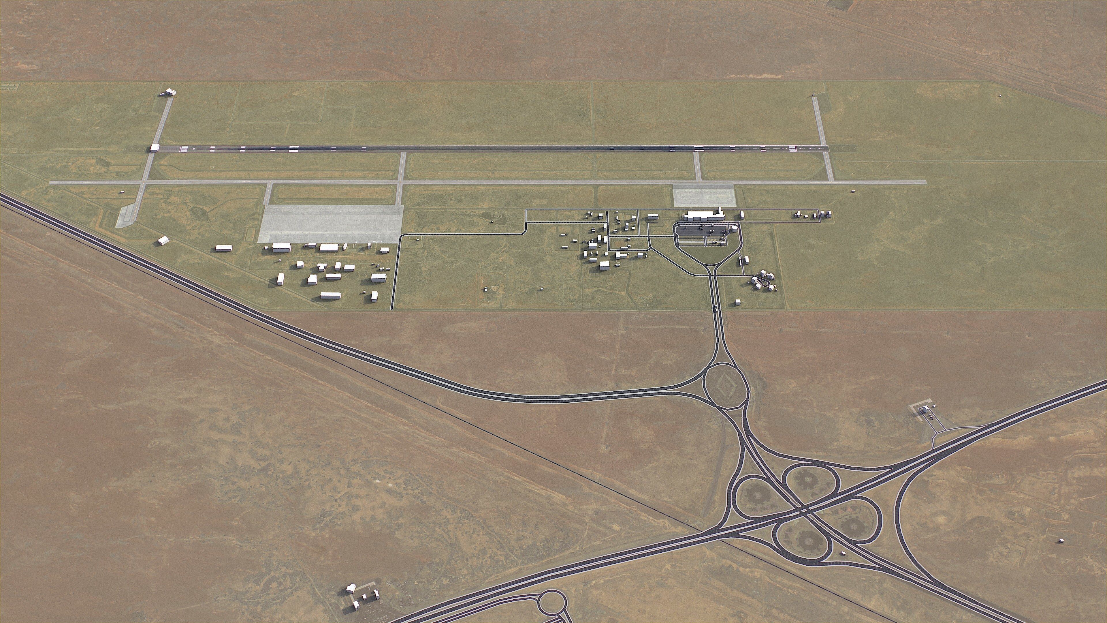 Hofuf Airport Low-poly 3D model_3