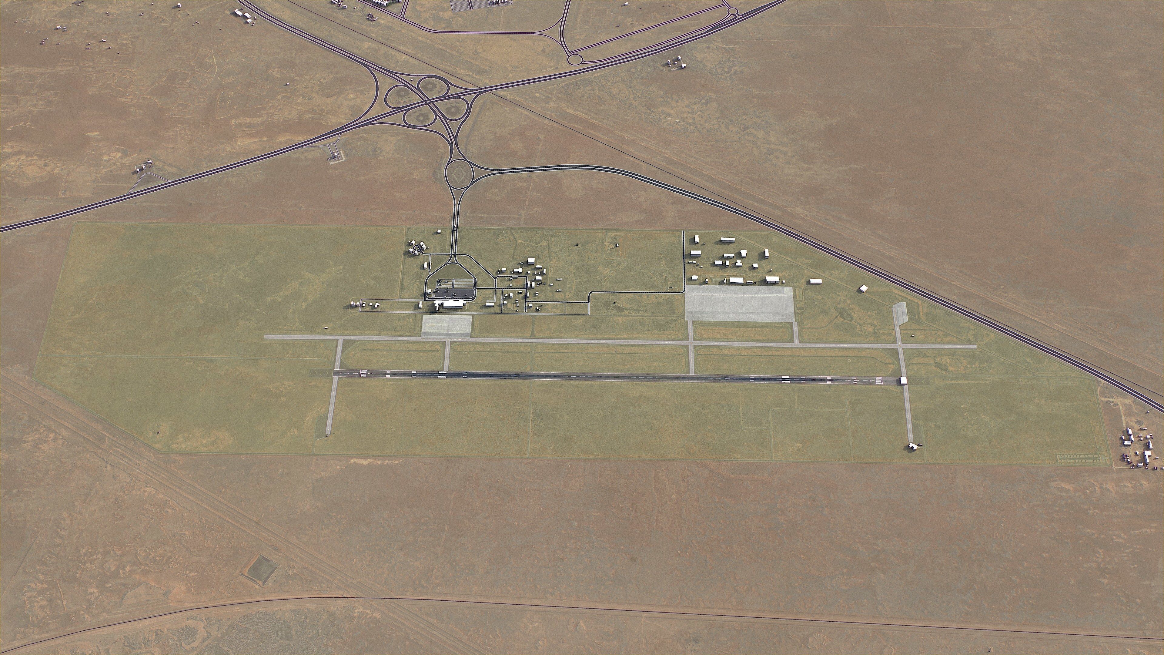 Hofuf Airport Low-poly 3D model_1
