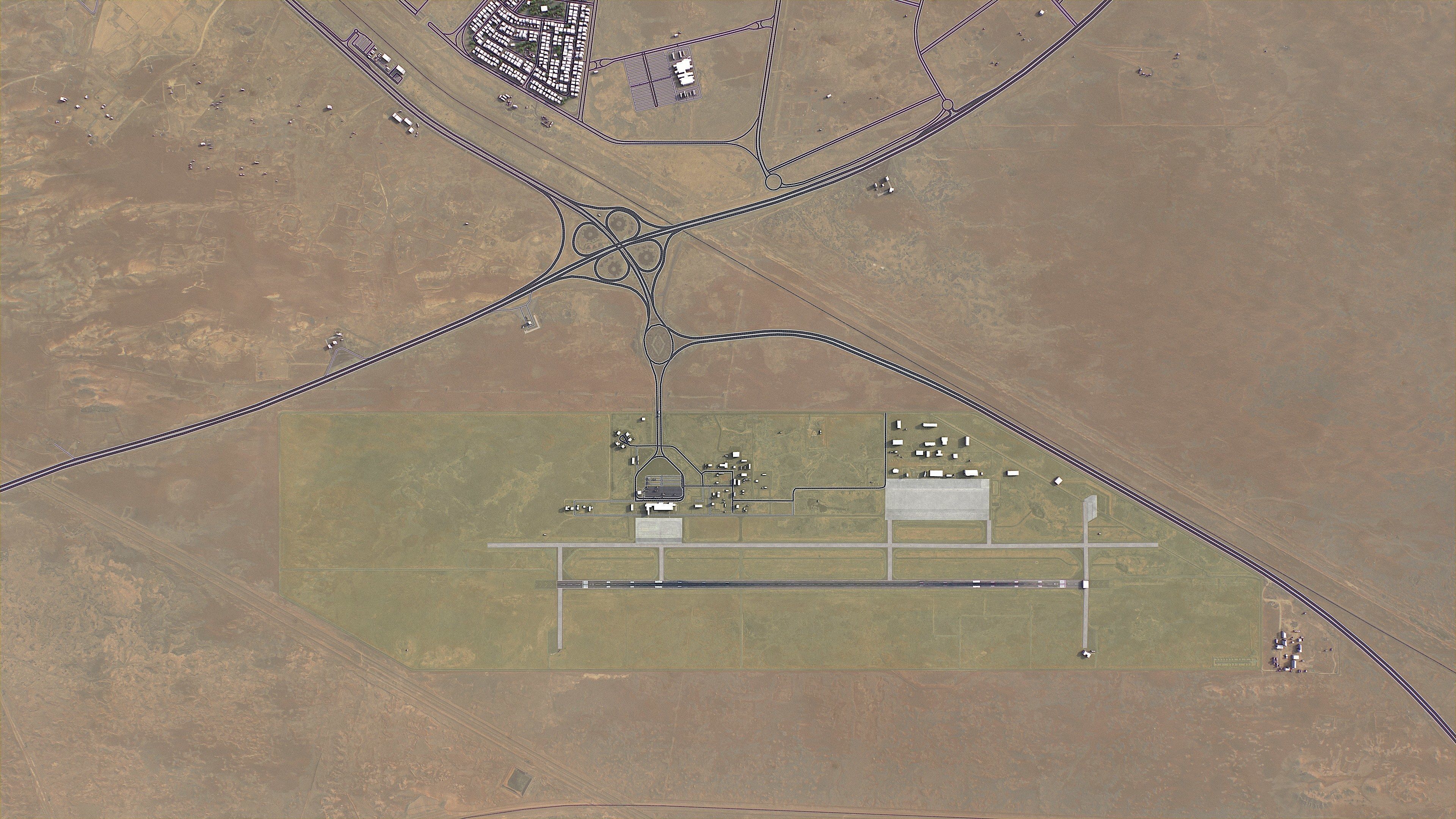 Hofuf Airport Low-poly 3D model_6