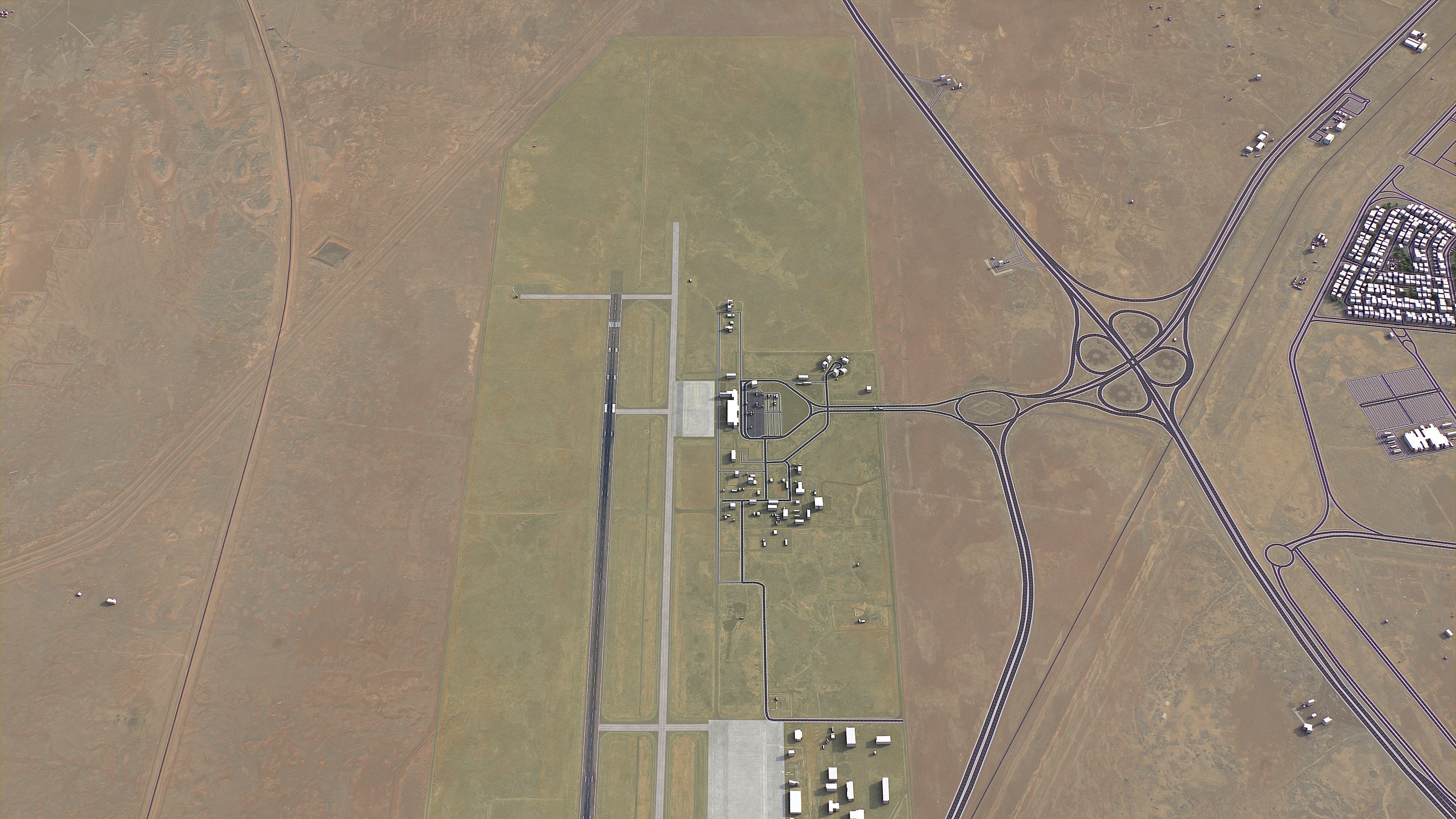 Hofuf Airport Low-poly 3D model_2