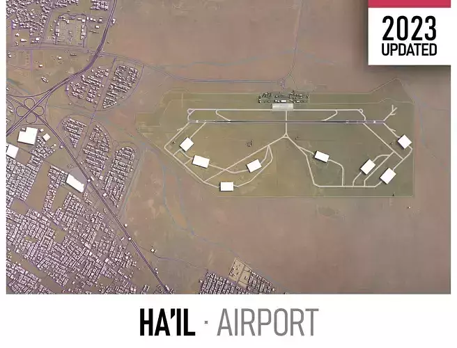 Hail Airport Low-poly 3D model