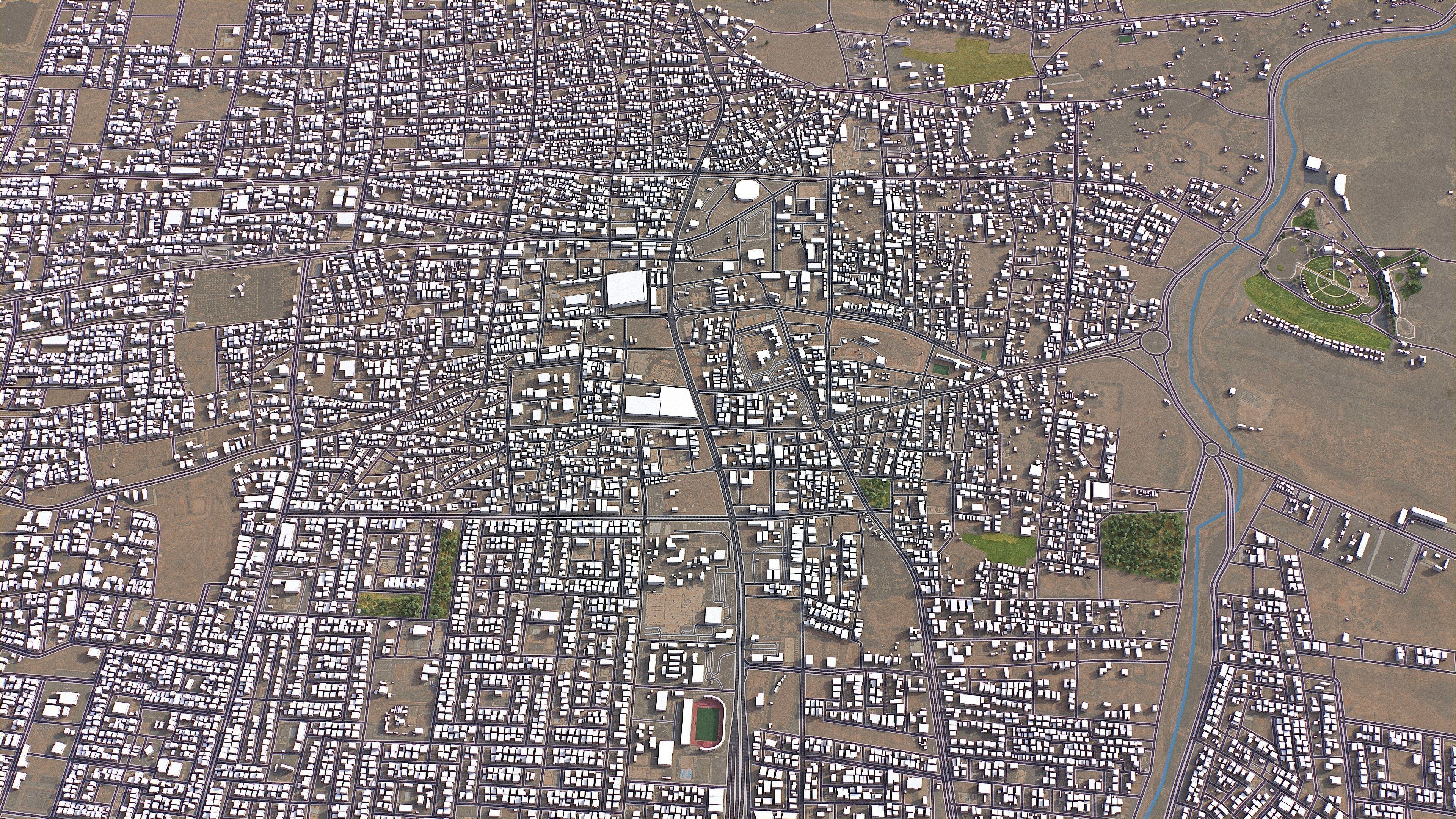 Hail - 3D City Model Low-poly 3D model_1