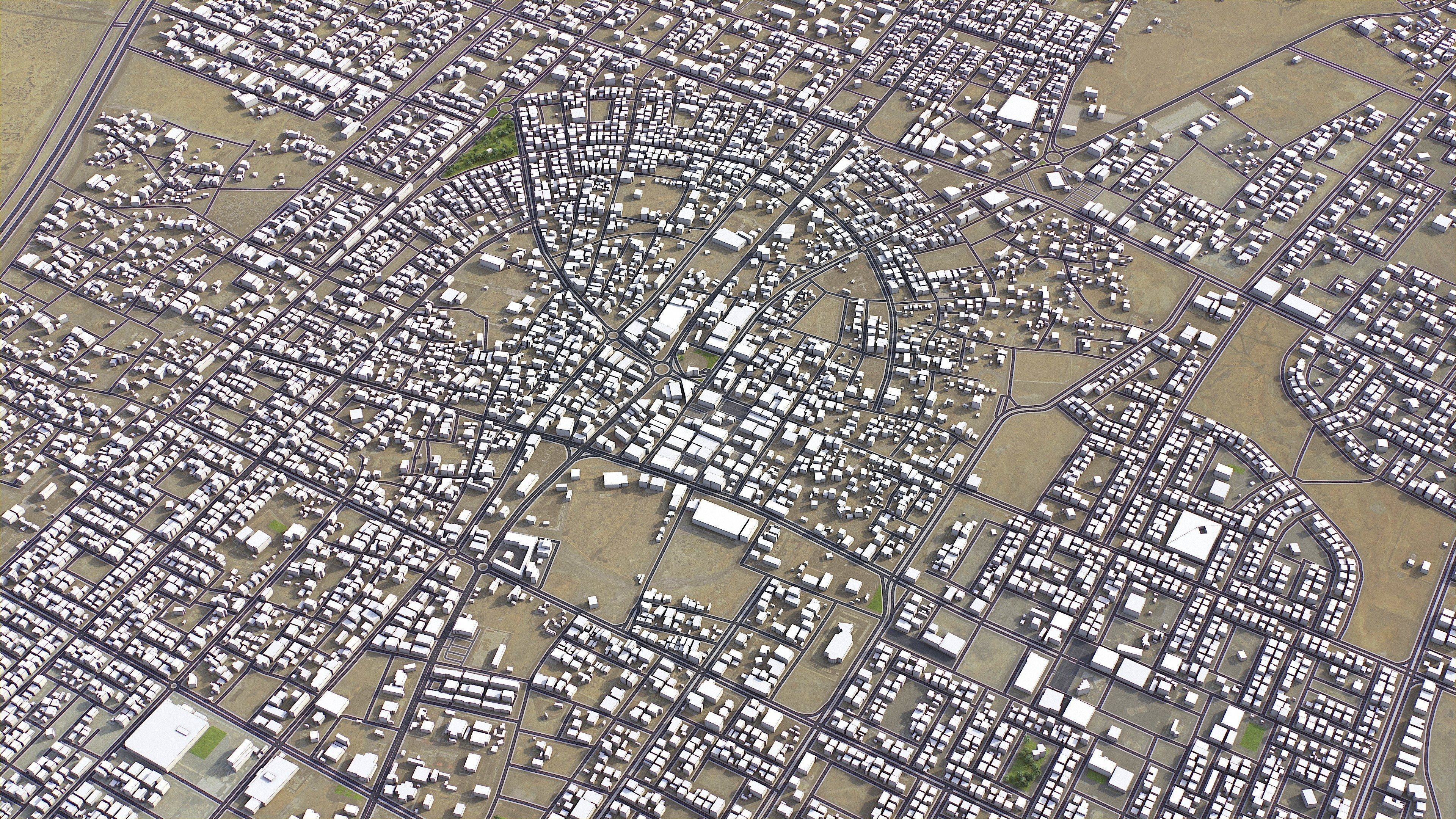 Qurayyat - 3D City Low-poly 3D model_2