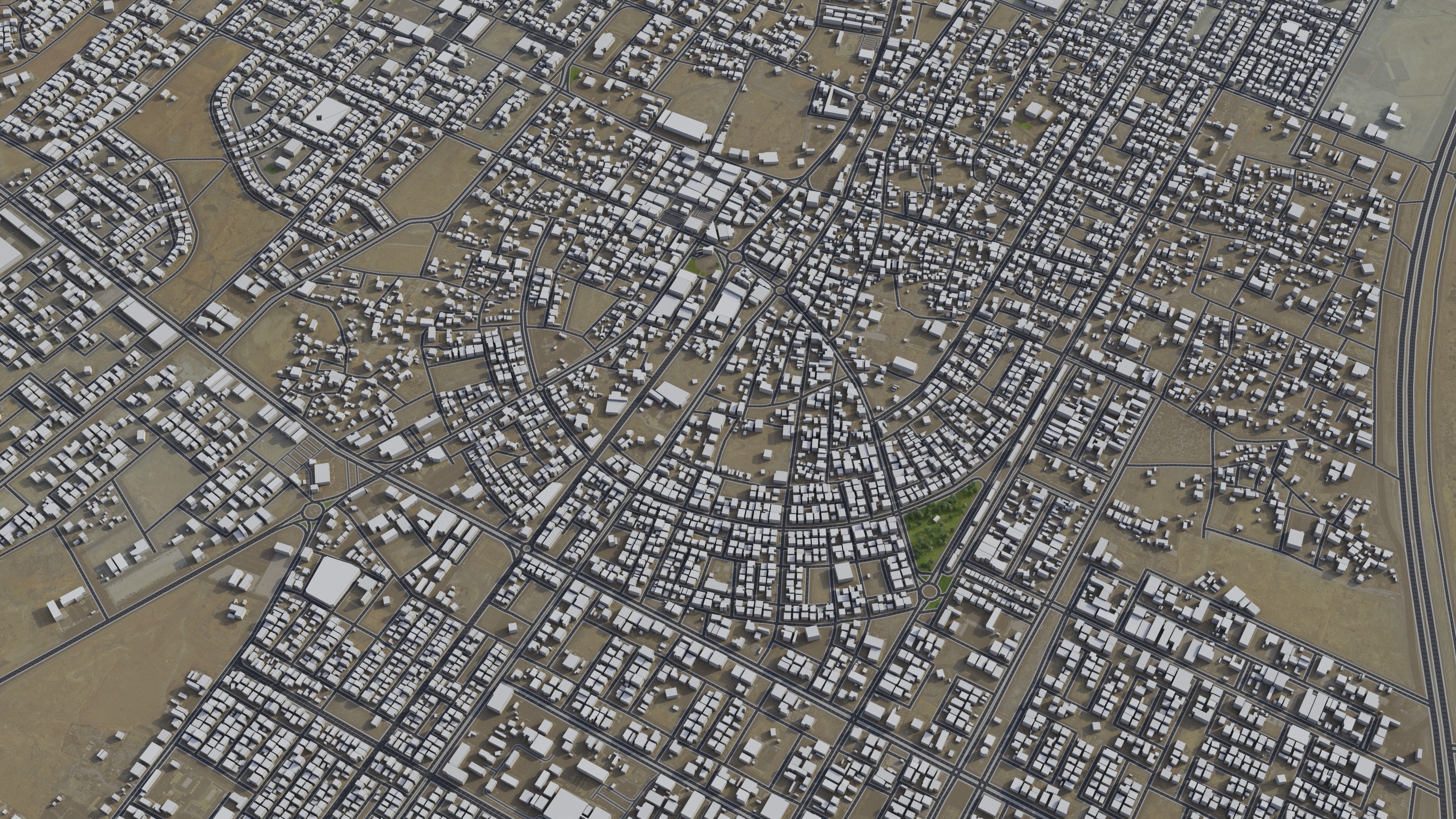 Qurayyat - 3D City Low-poly 3D model_9