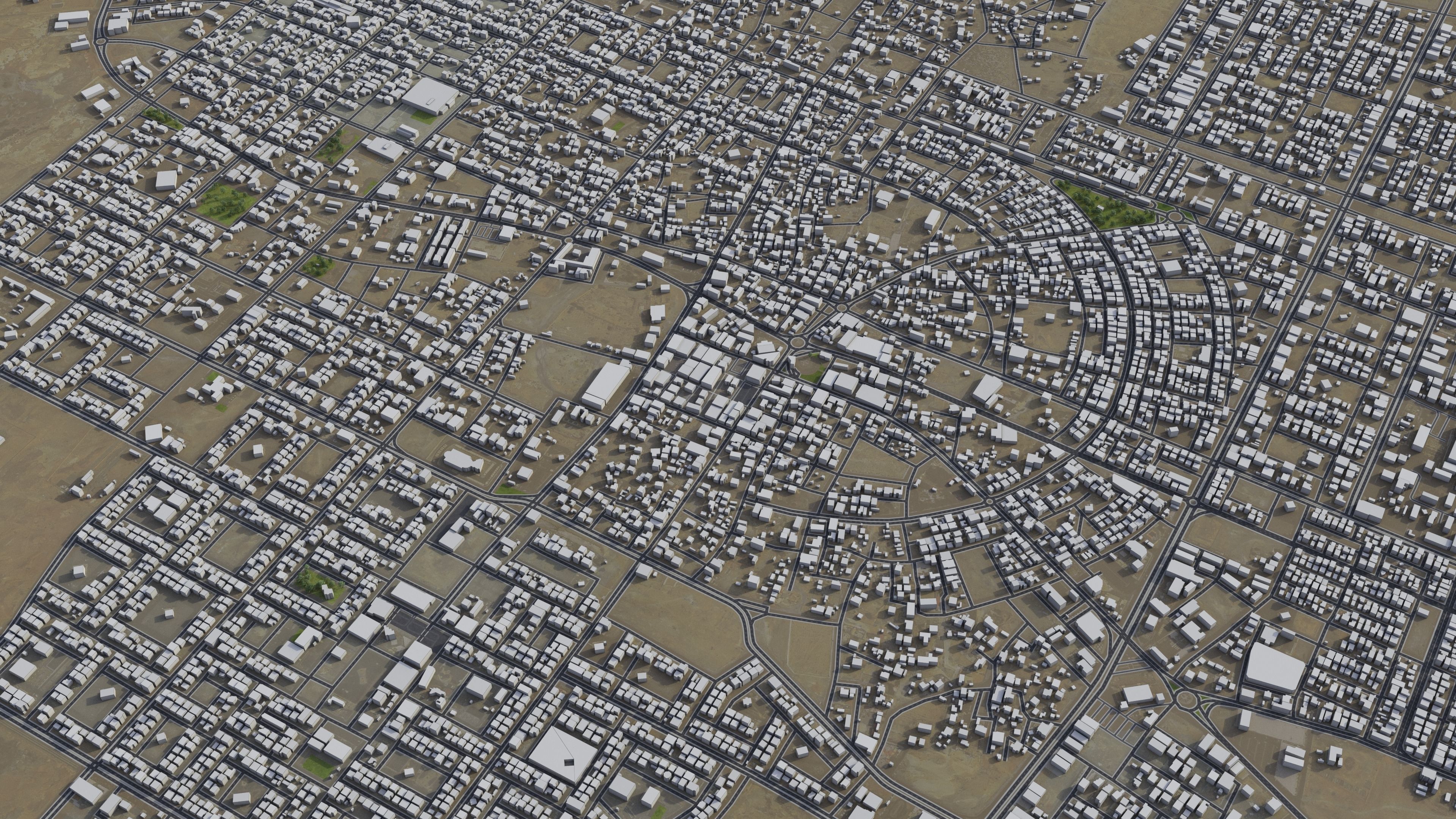 Qurayyat - 3D City Low-poly 3D model_6