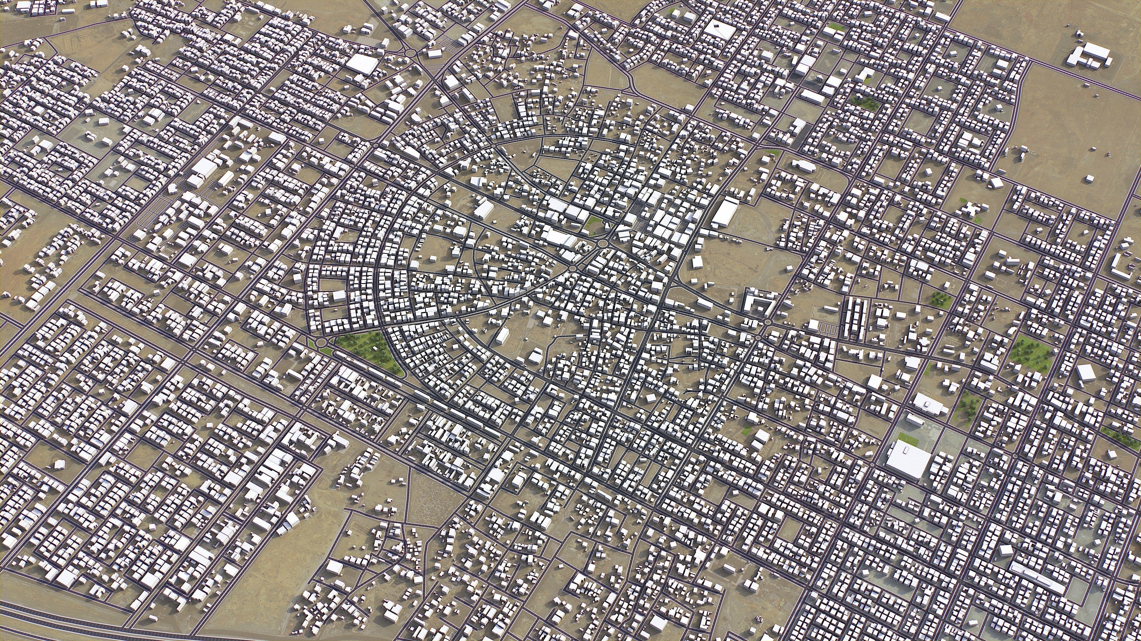 Qurayyat - 3D City Low-poly 3D model_3
