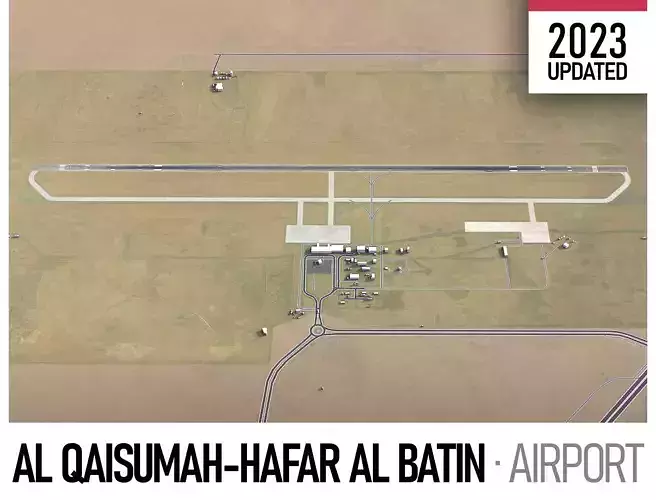 Hafar Al Batin Airport Low-poly 3D model