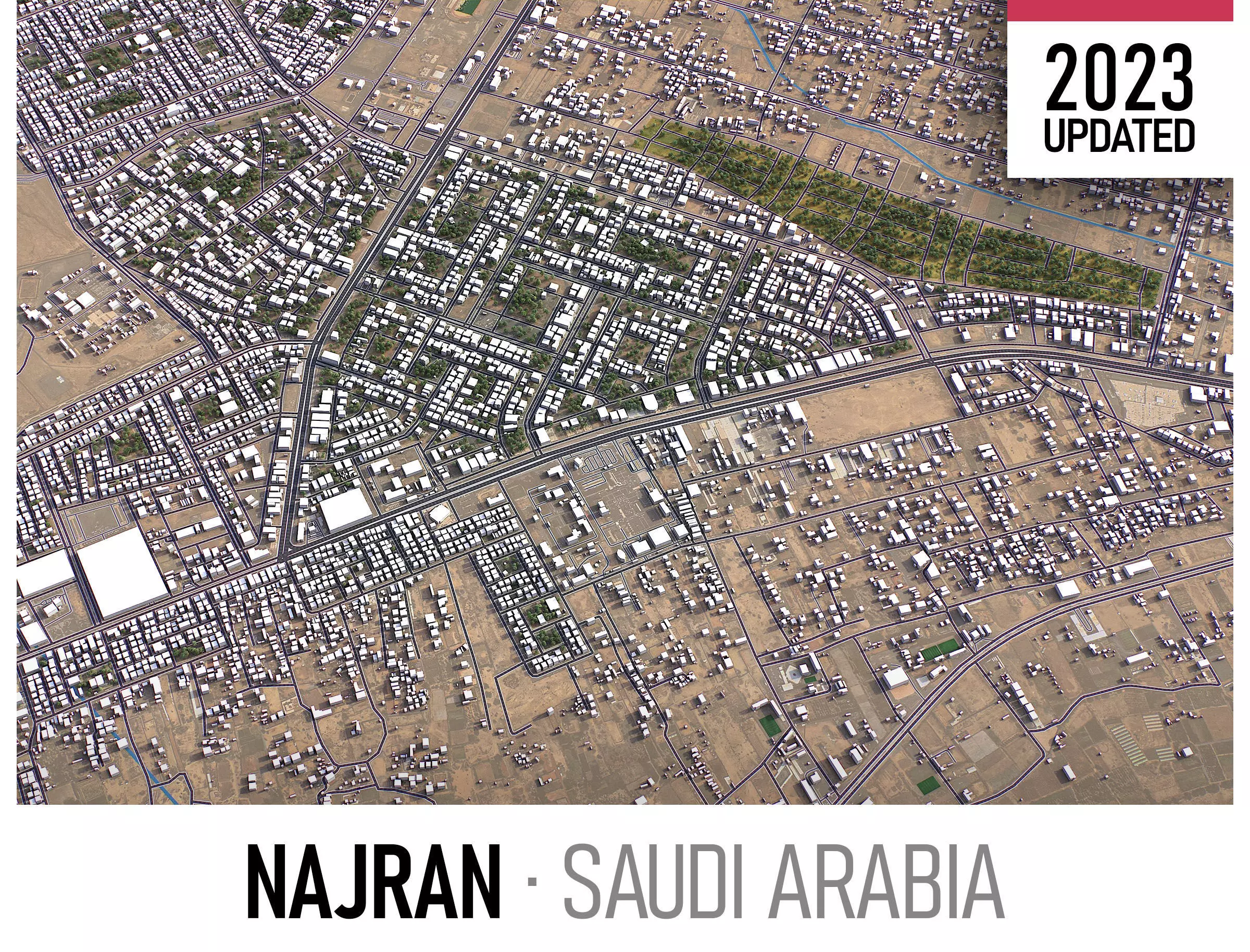 Najran - 3D City Low-poly 3D model