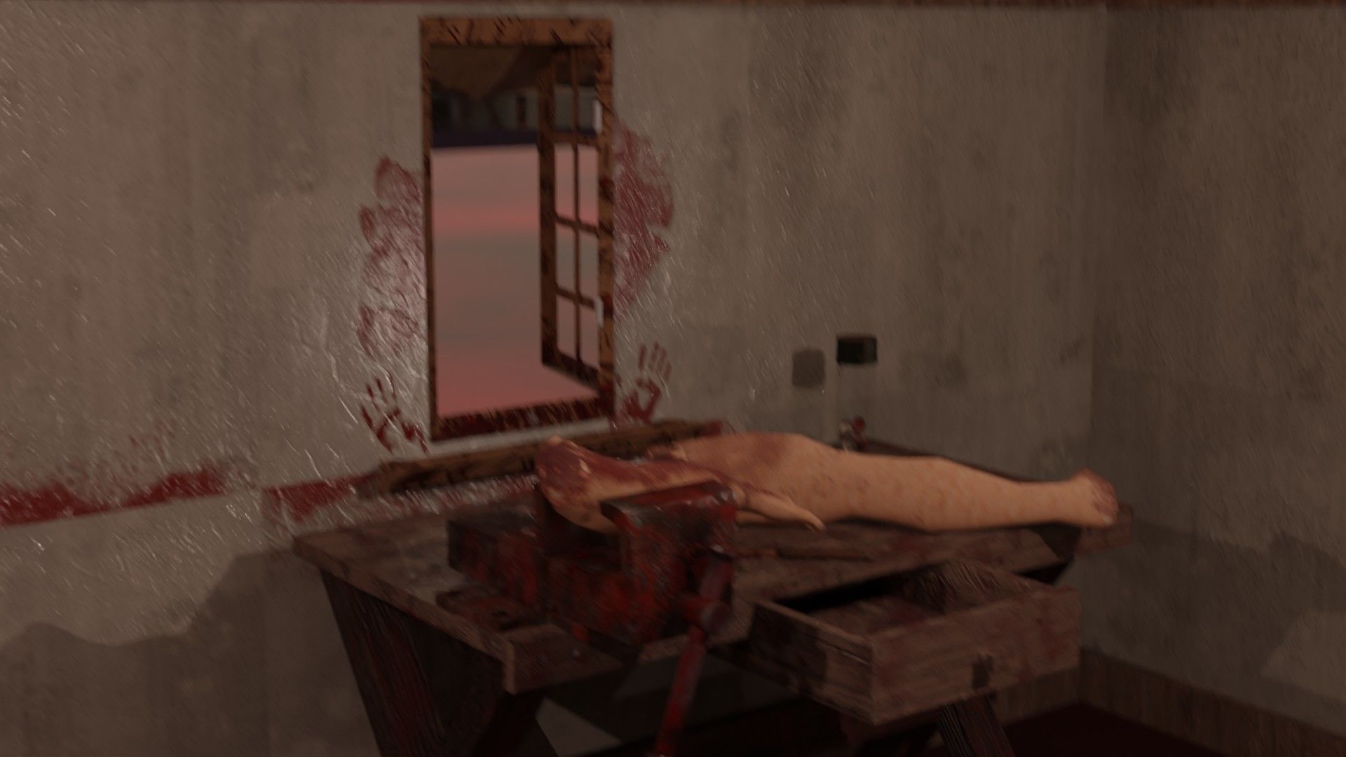 Dark House Realm Butchery Legacy Mansion Tools Organ Pail Low-poly 3D model_7