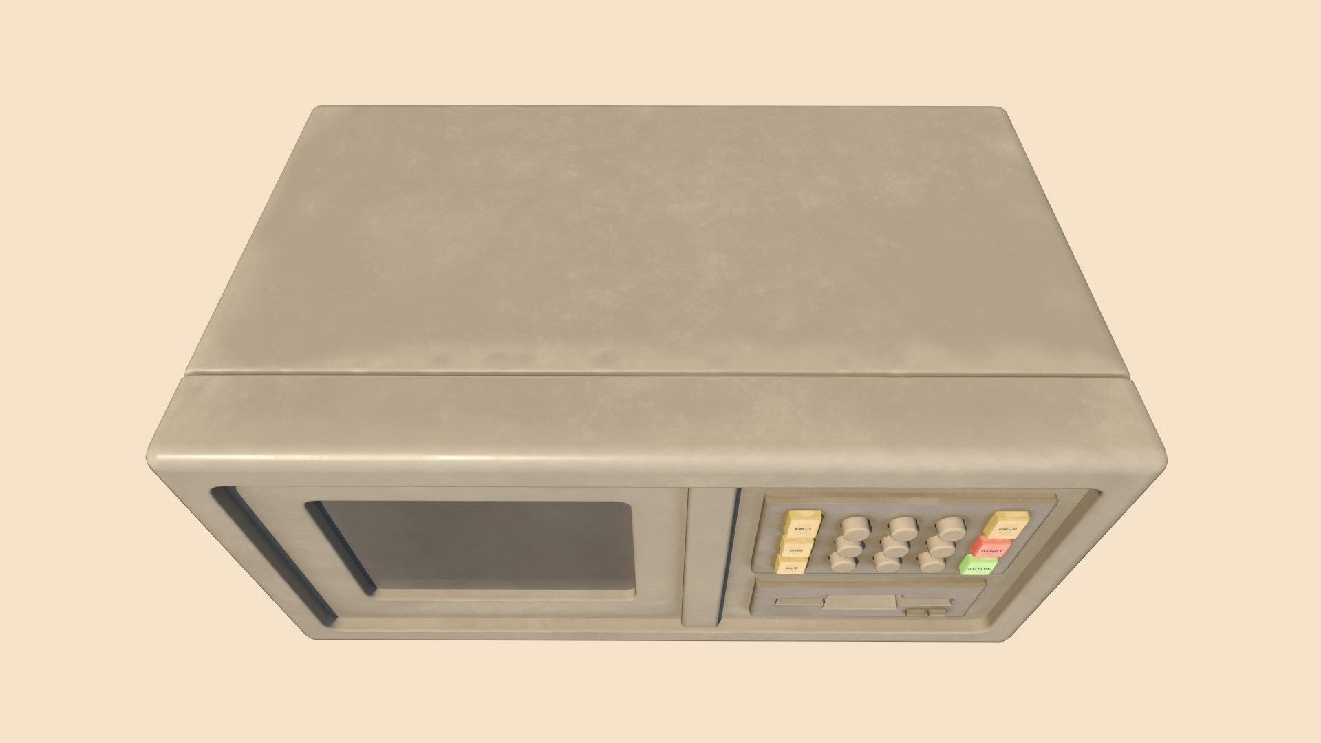 Stylized Basic Retrofuturism Console Low-poly 3D model_4